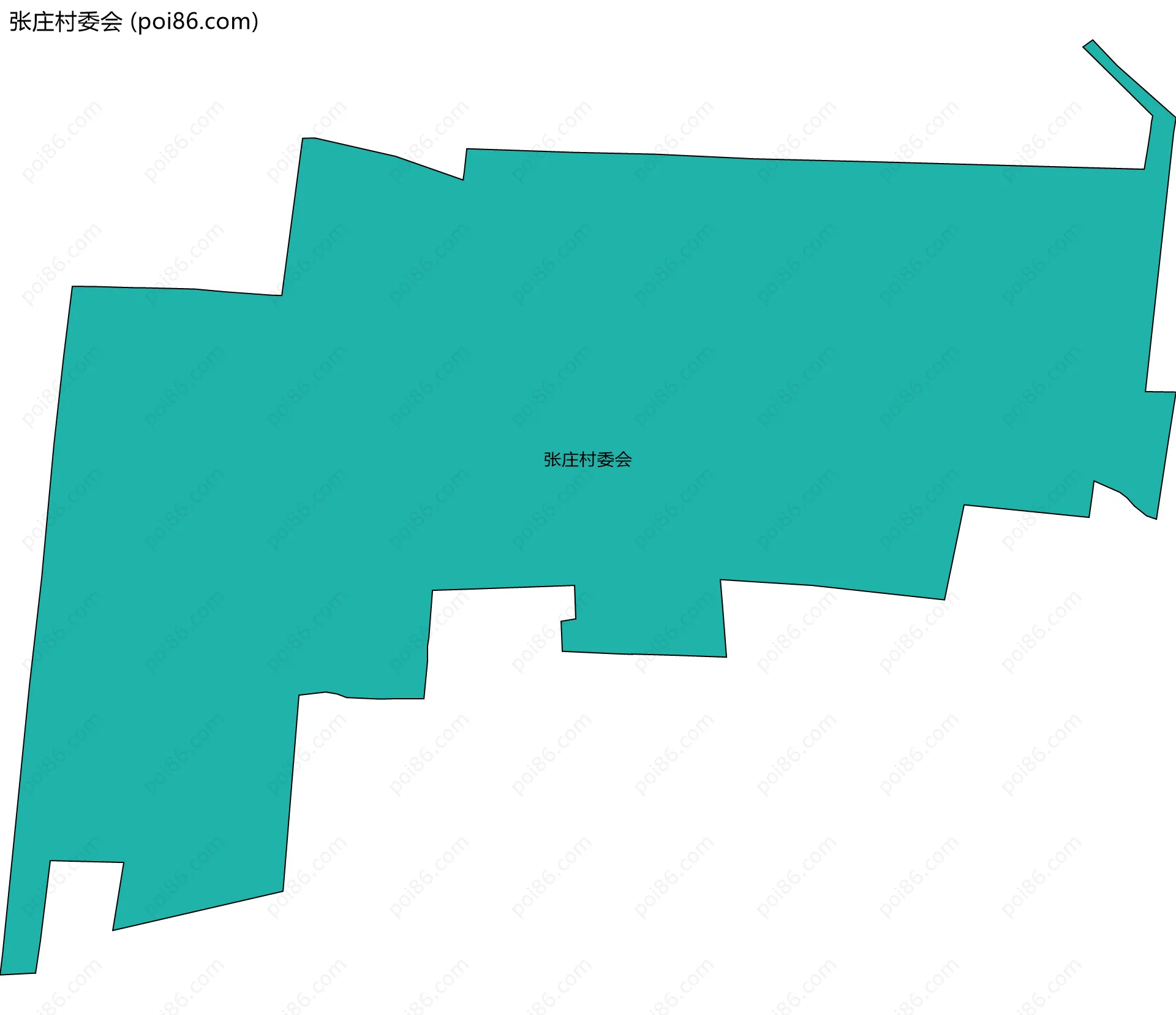 张庄村委会边界地图