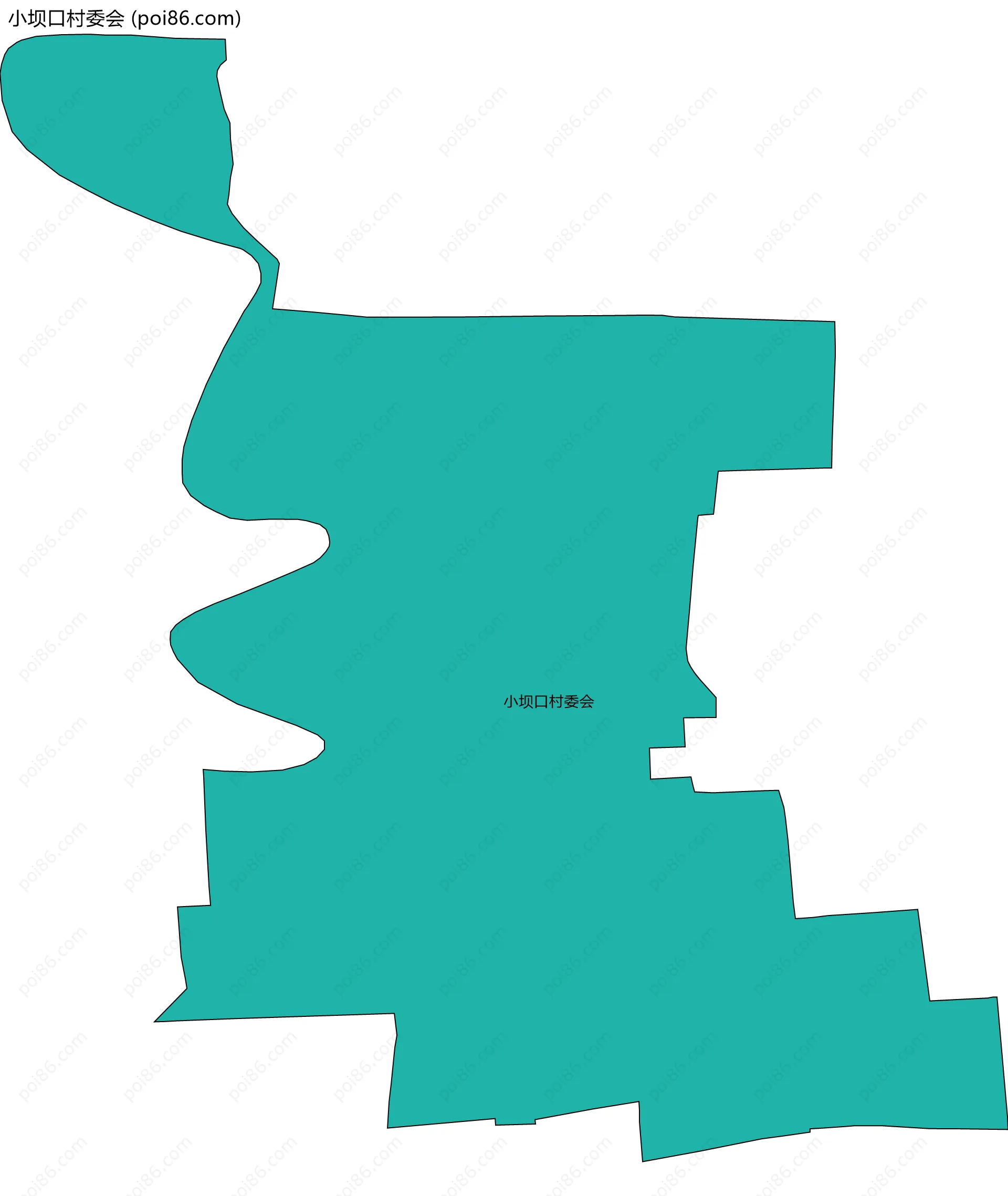 小坝口村委会边界地图