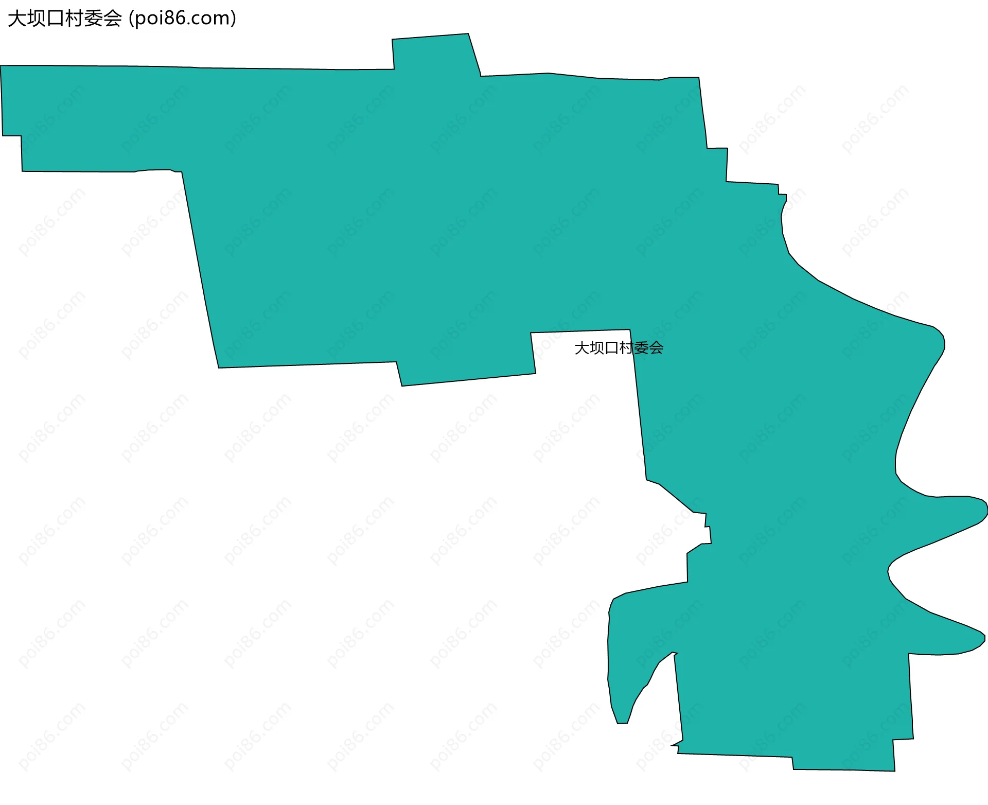 大坝口村委会边界地图