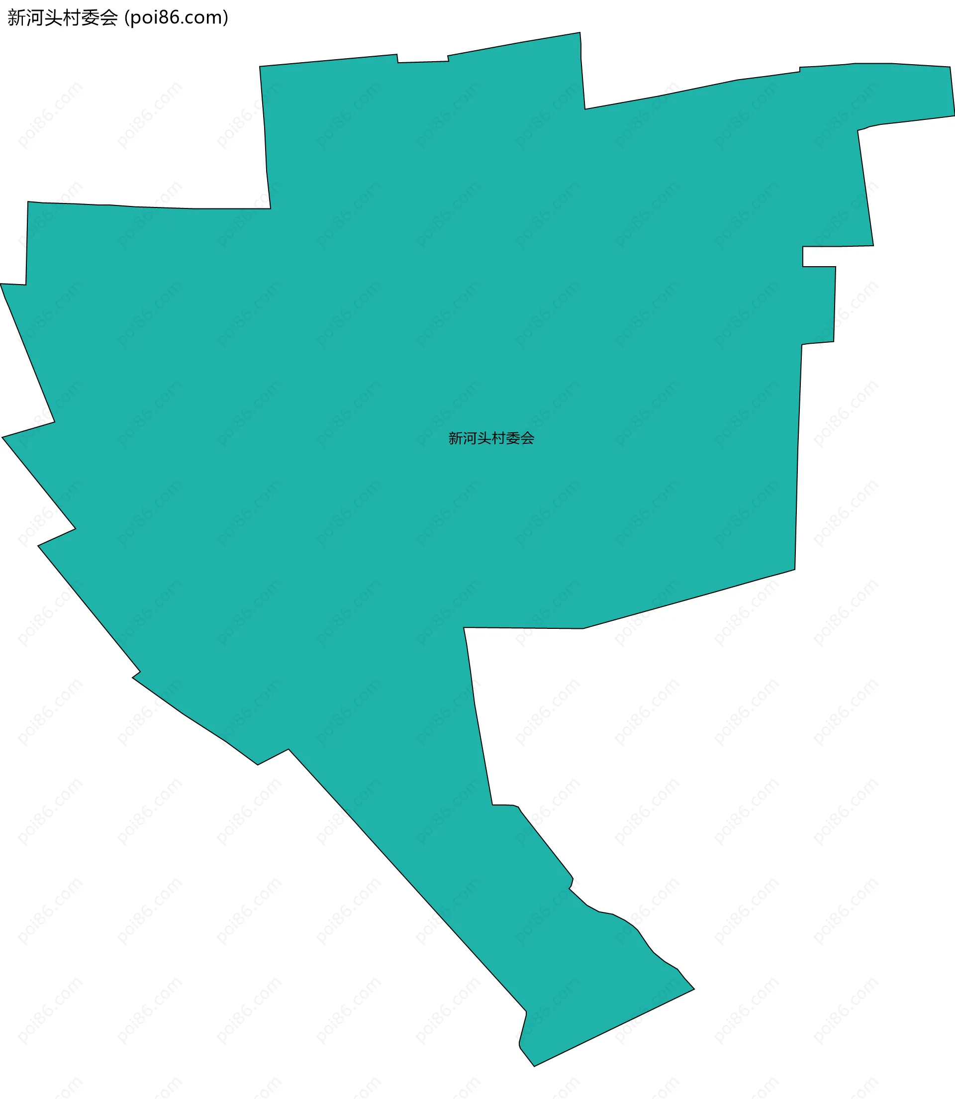 新河头村委会边界地图
