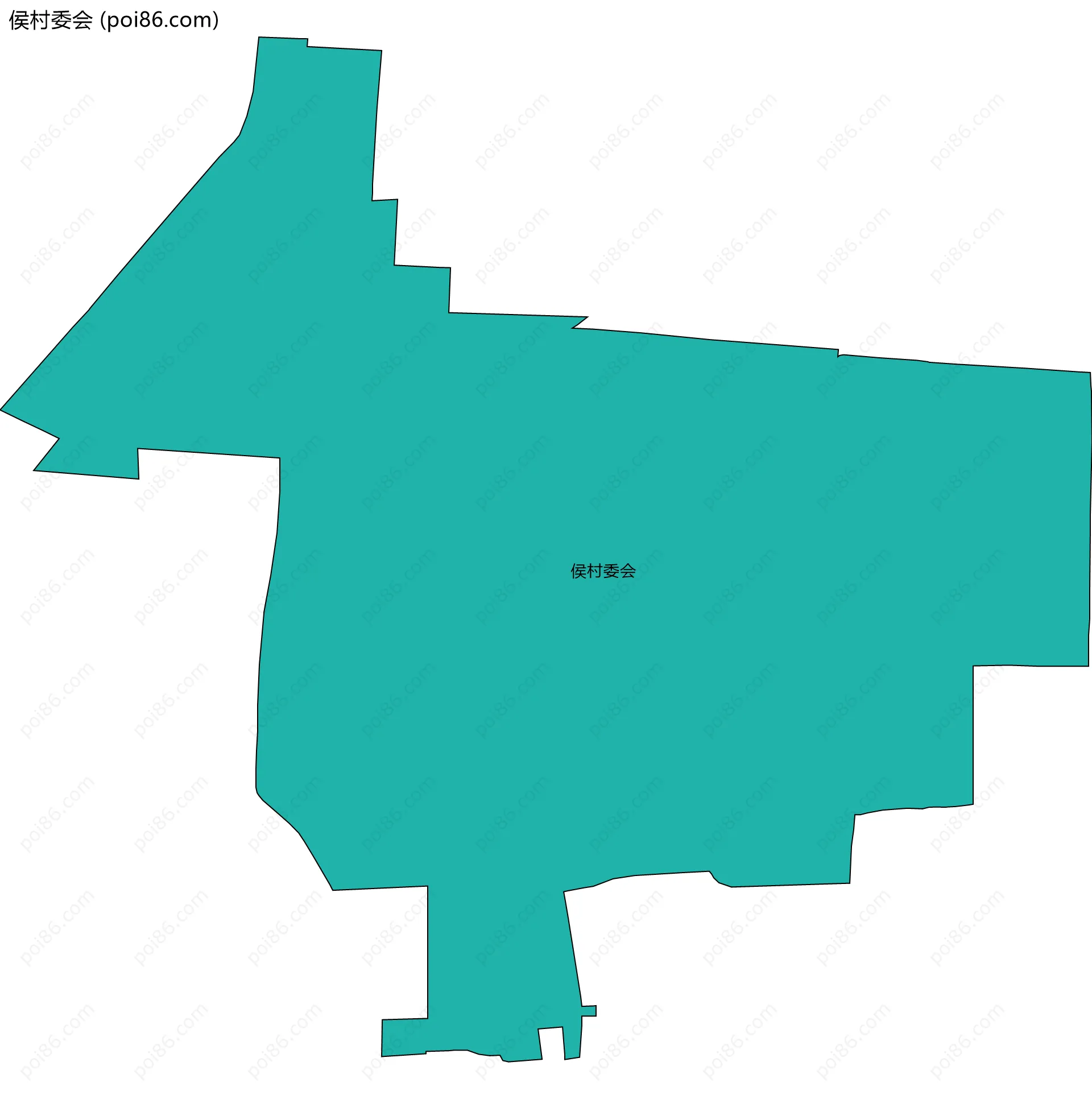 侯村委会边界地图