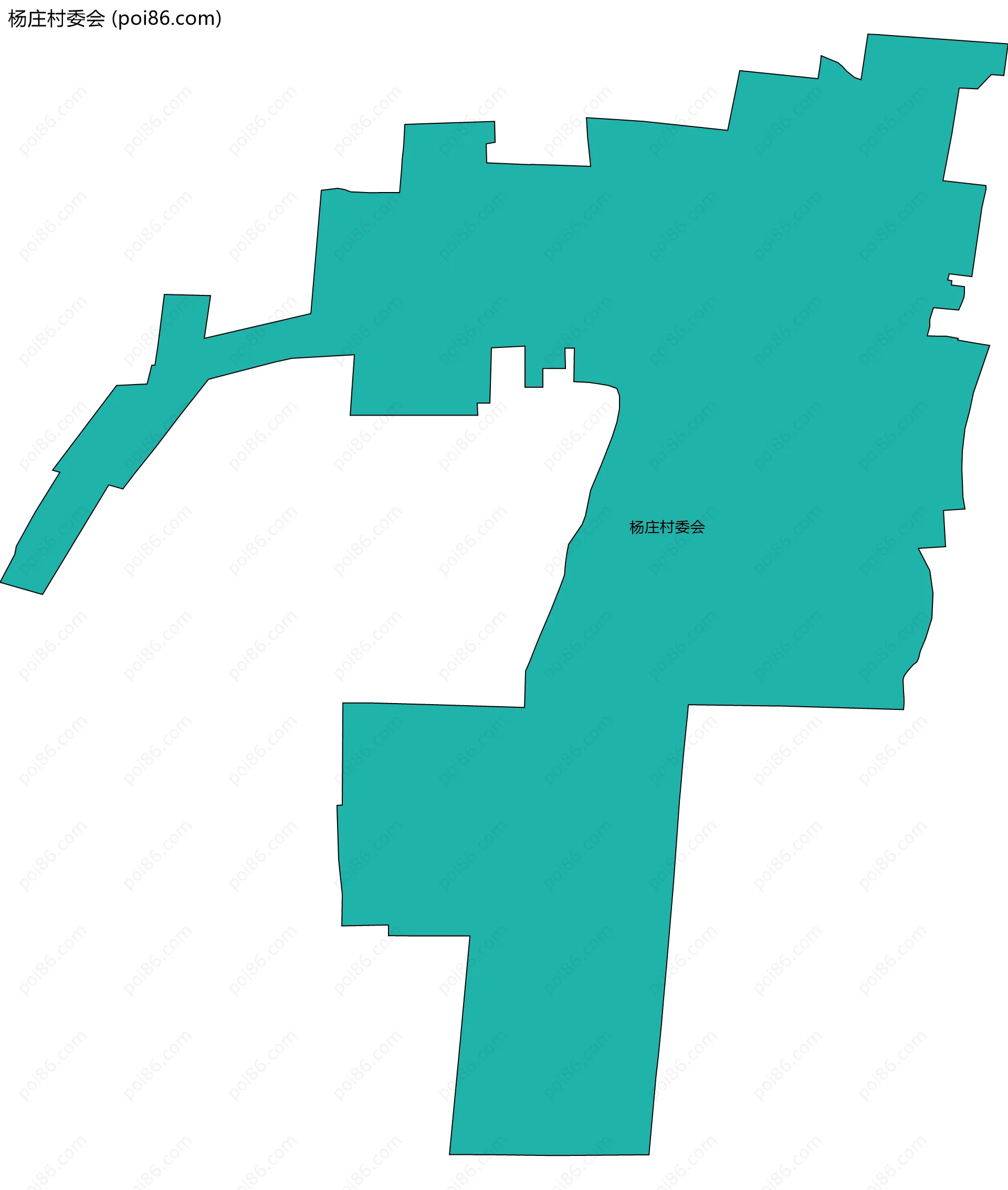 杨庄村委会边界地图