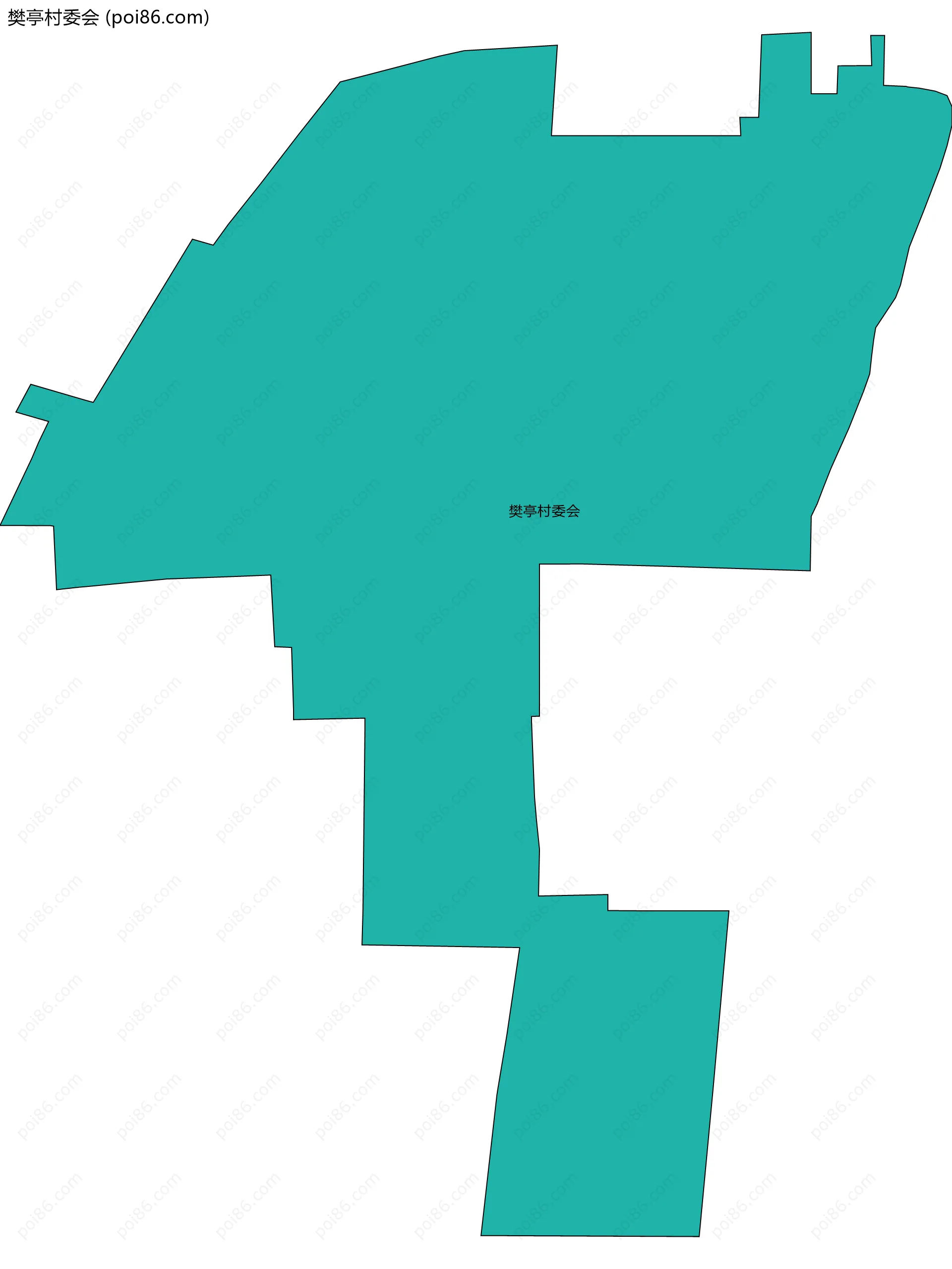 樊亭村委会边界地图