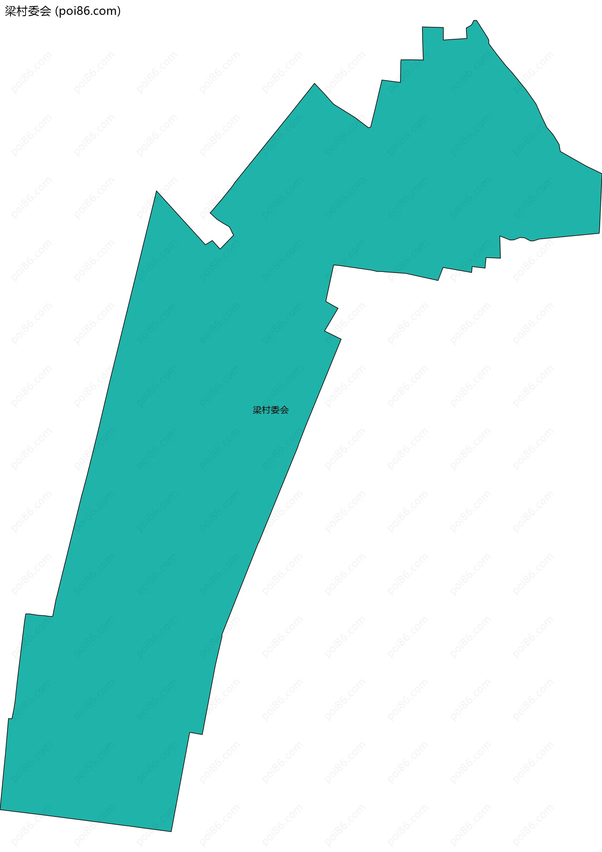 梁村委会边界地图