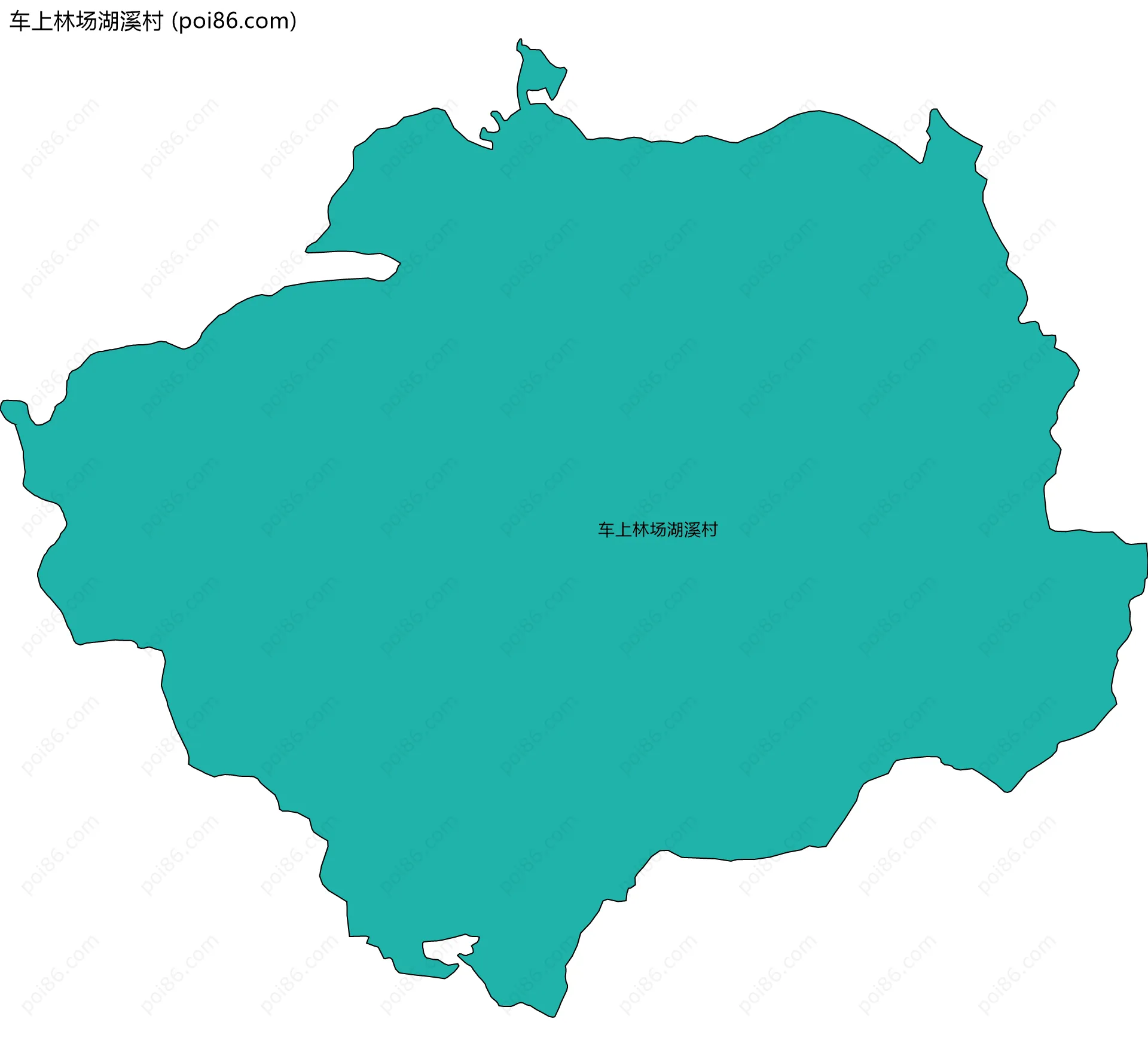 车上林场湖溪村边界地图