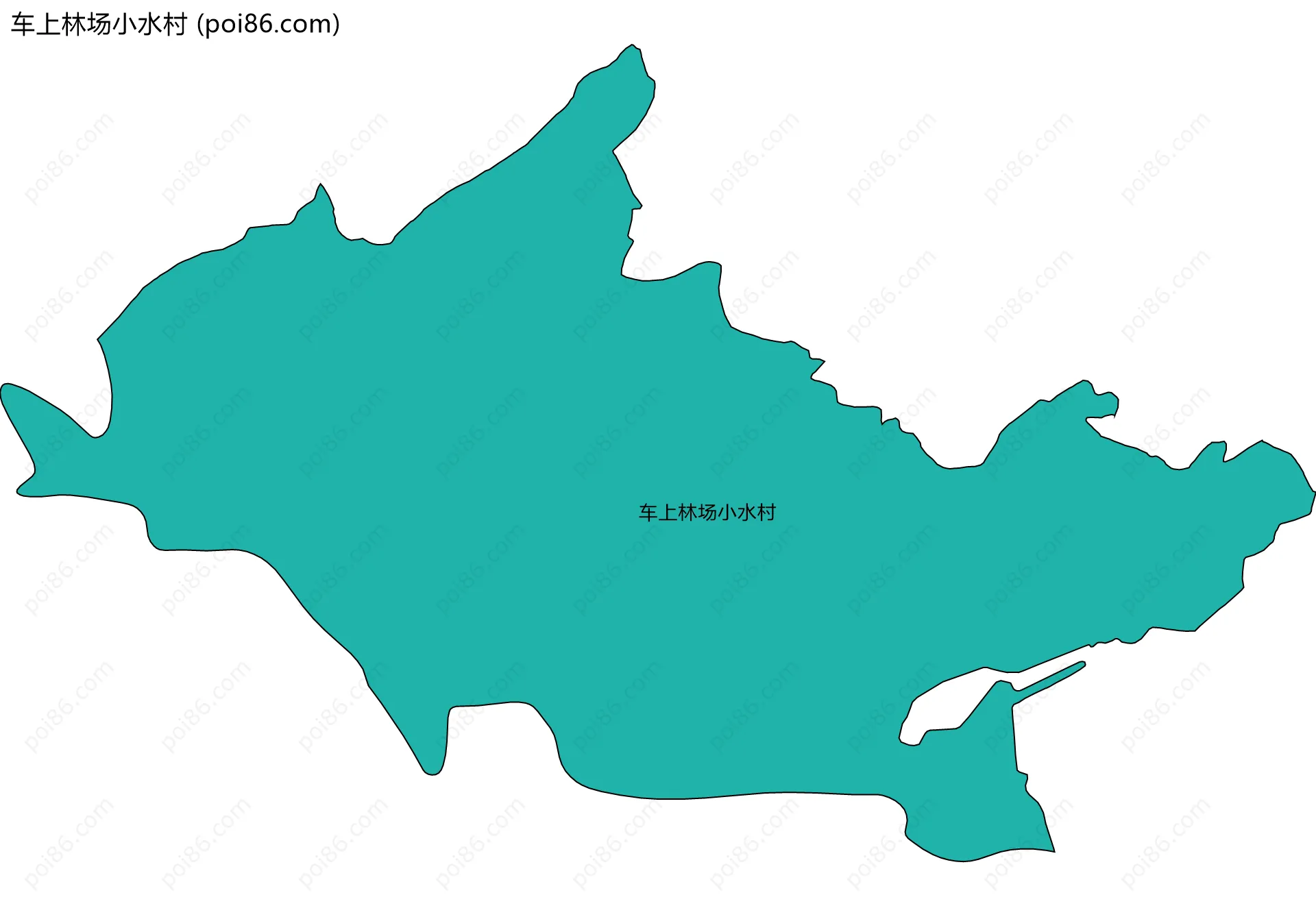 车上林场小水村边界地图