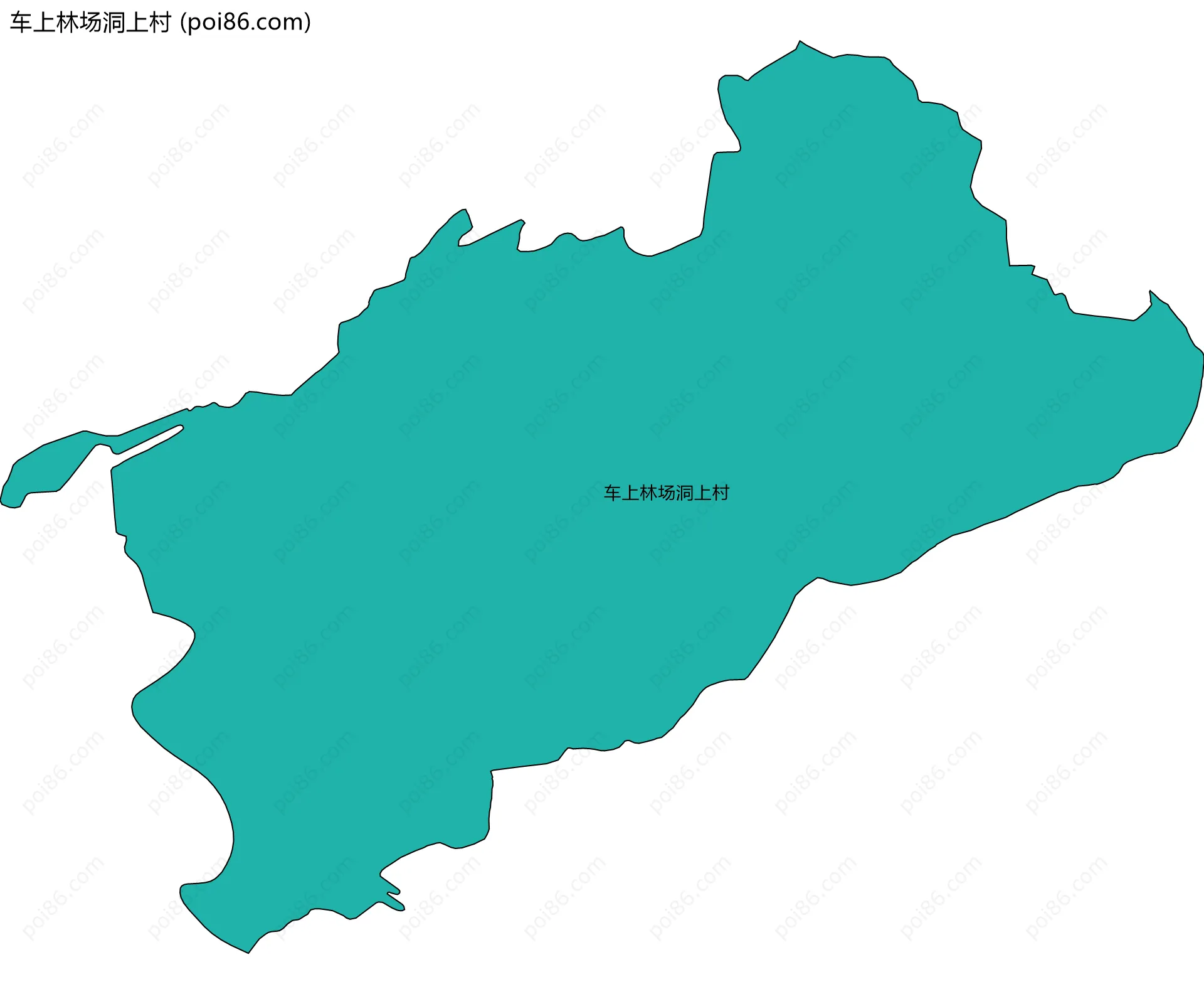 车上林场洞上村边界地图
