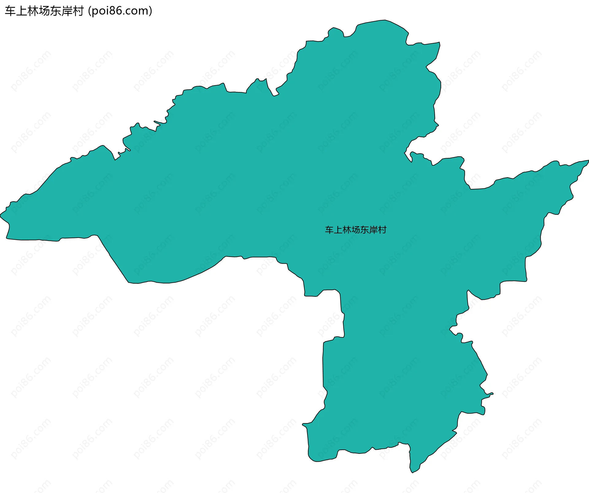 车上林场东岸村边界地图