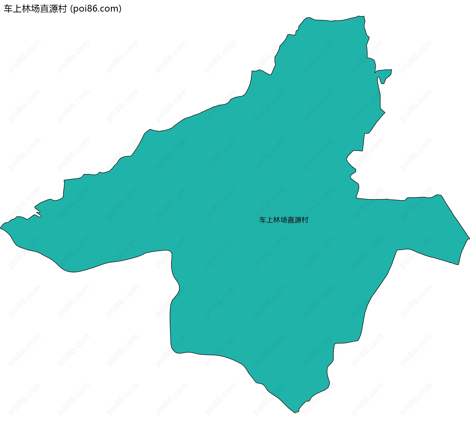 车上林场直源村边界地图
