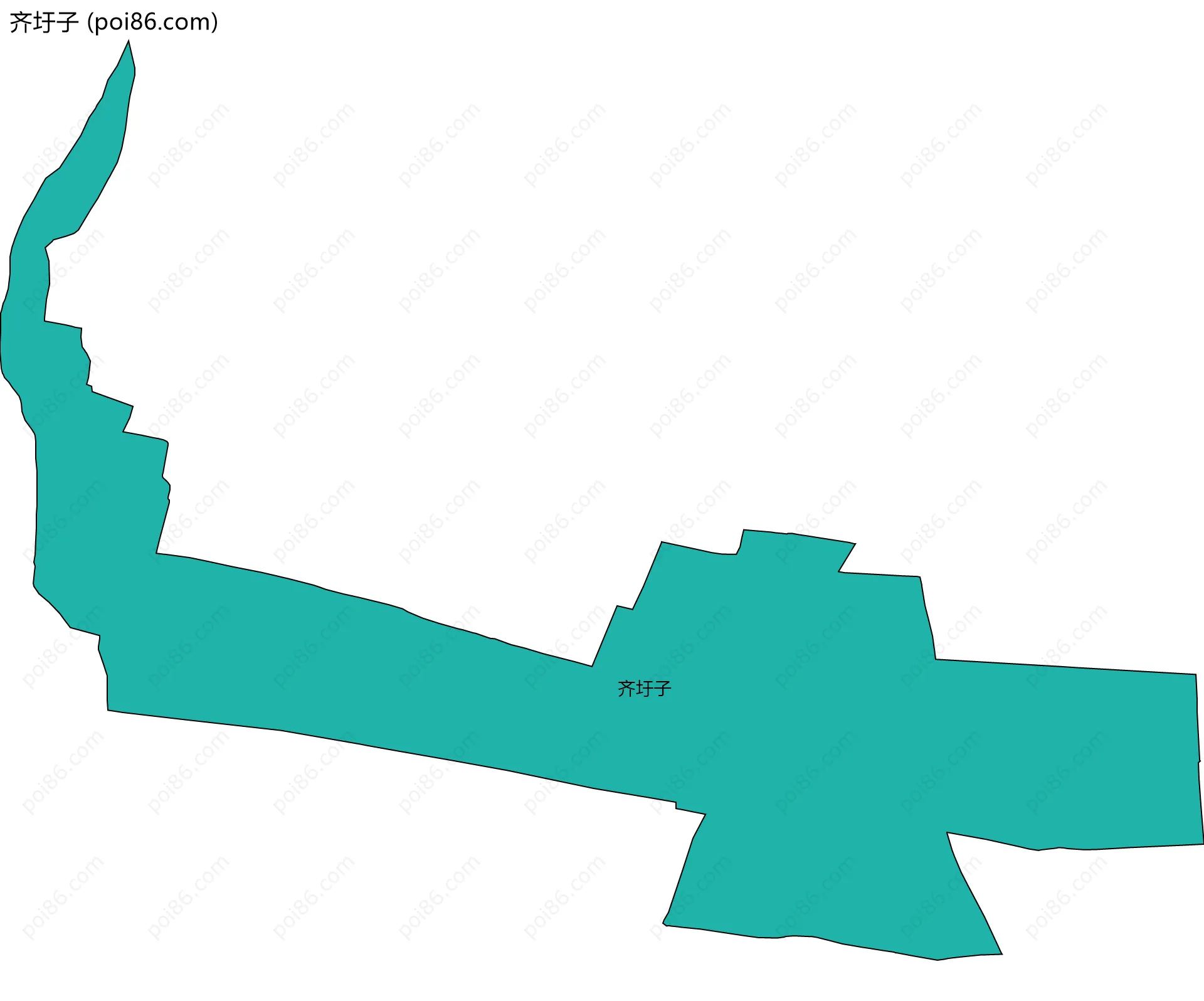 齐圩子边界地图
