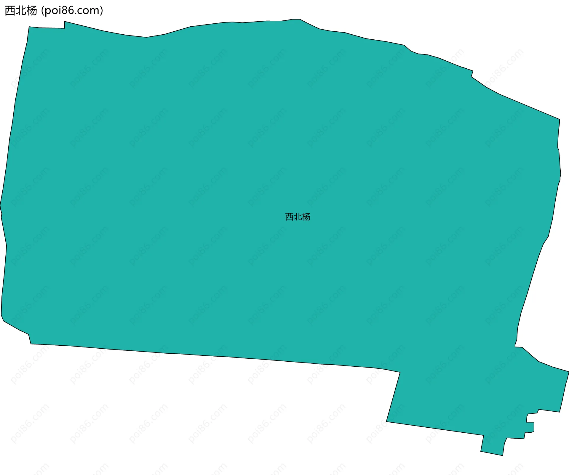 西北杨边界地图