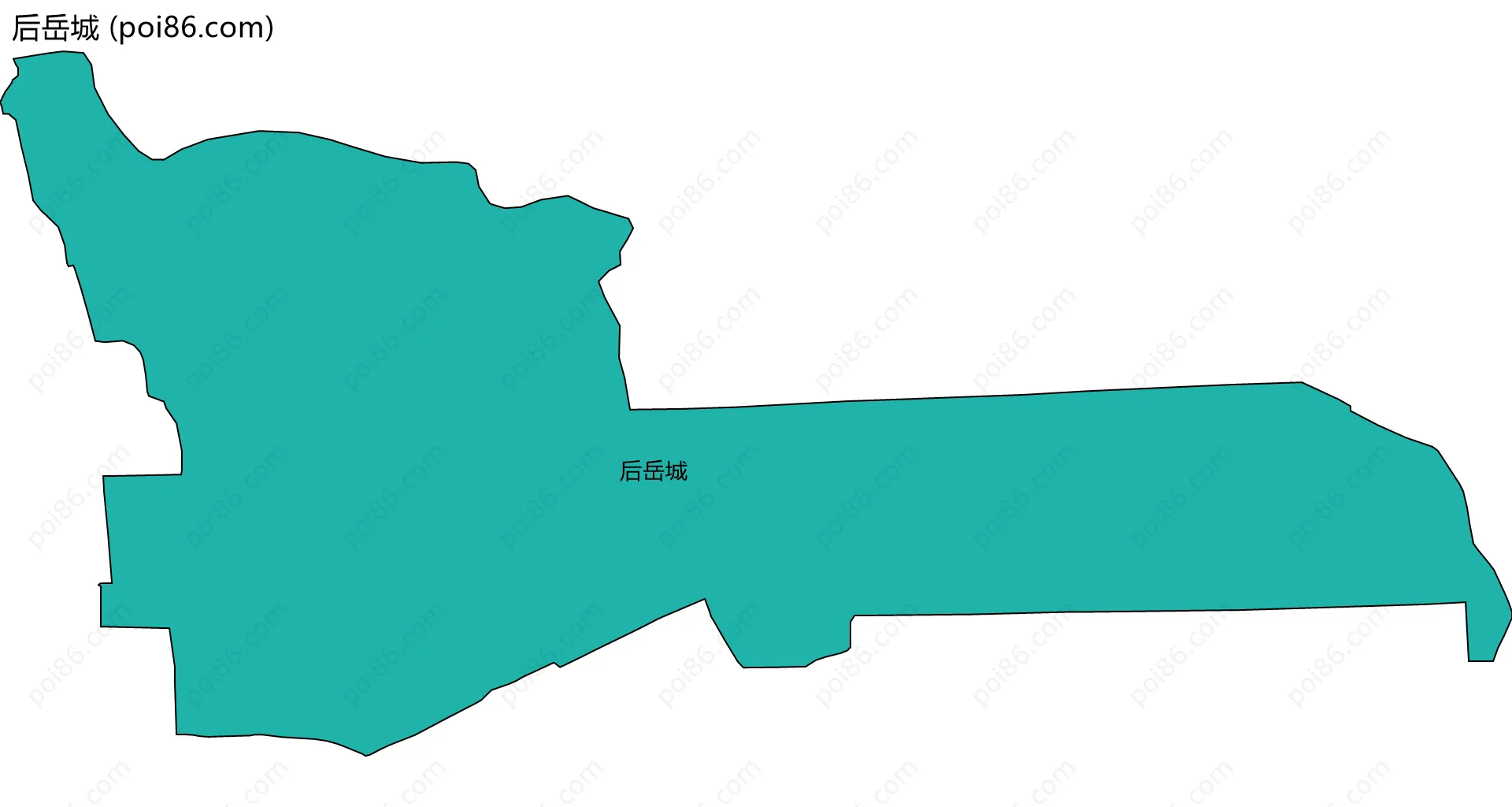 后岳城边界地图