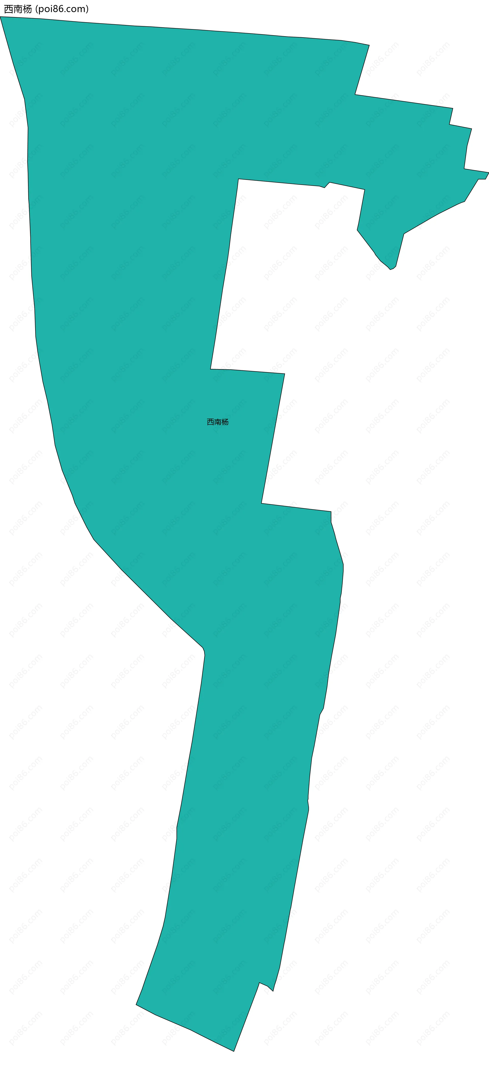 西南杨边界地图