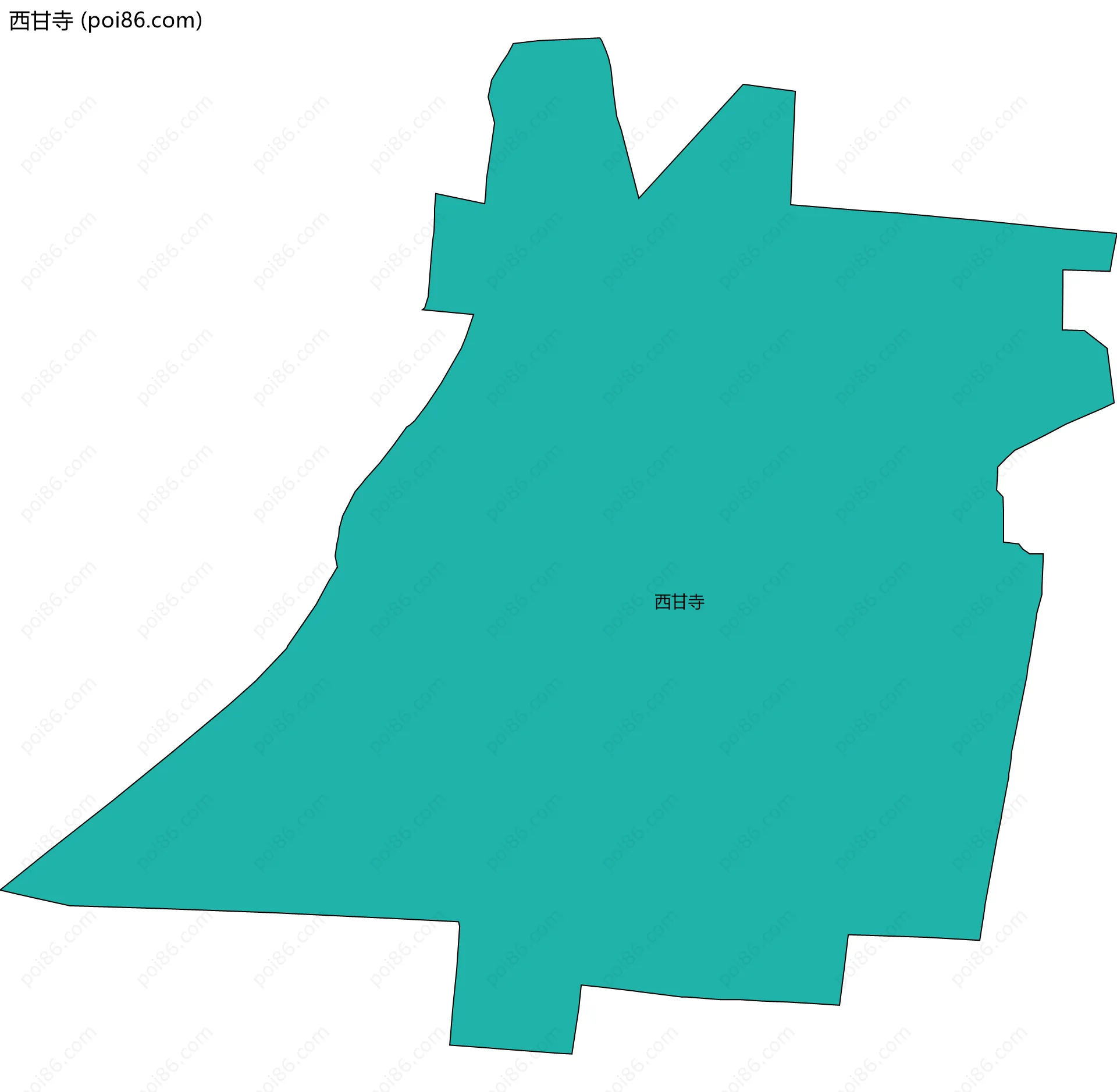 西甘寺边界地图