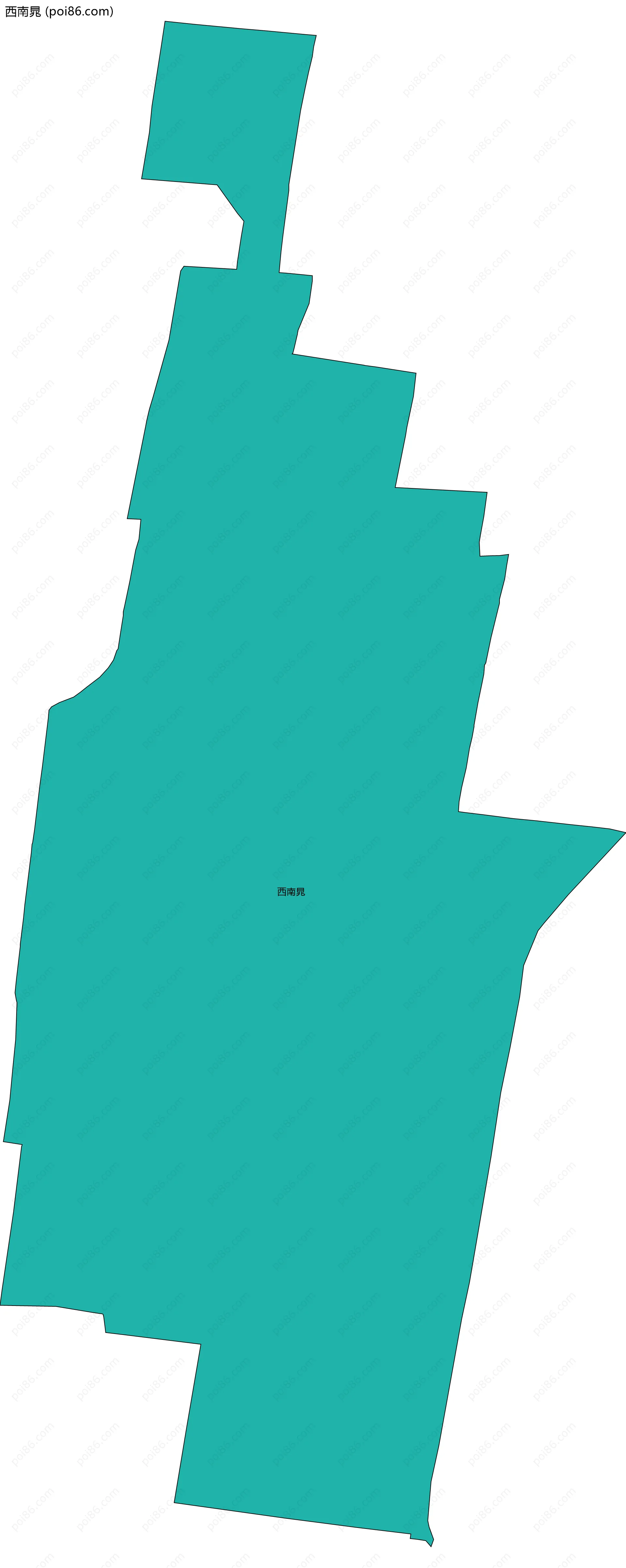 西南晁边界地图