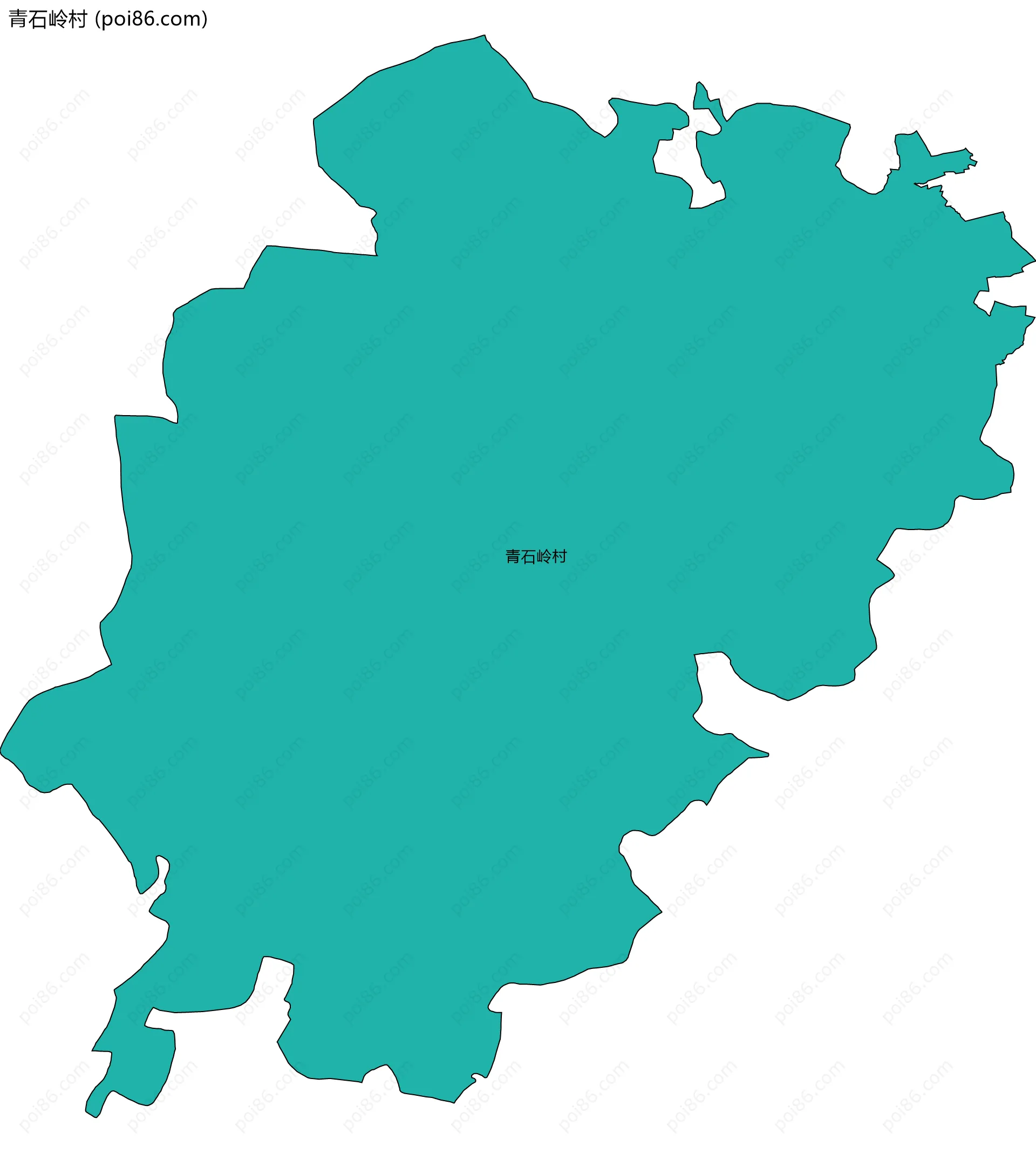 青石岭村边界地图