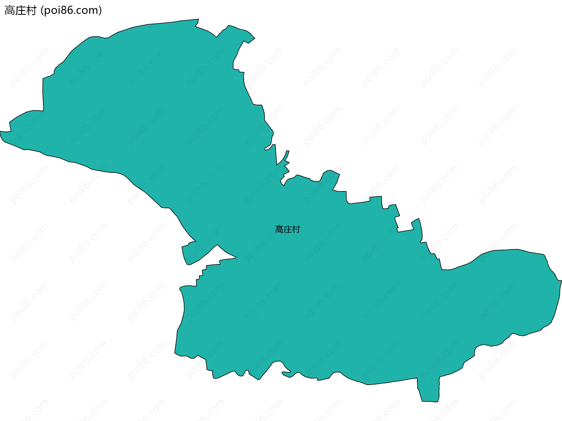 高庄村边界地图