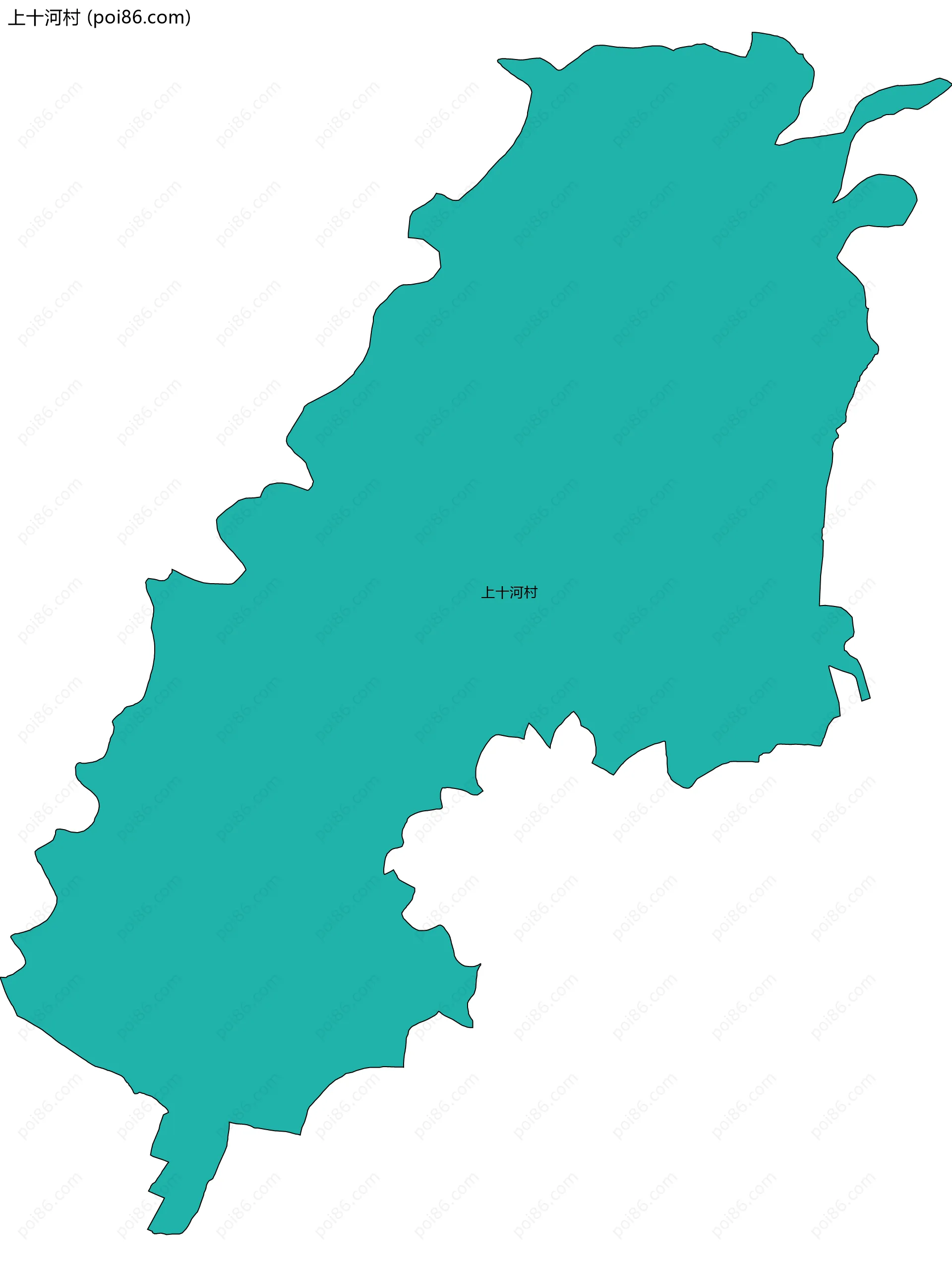 上十河村边界地图