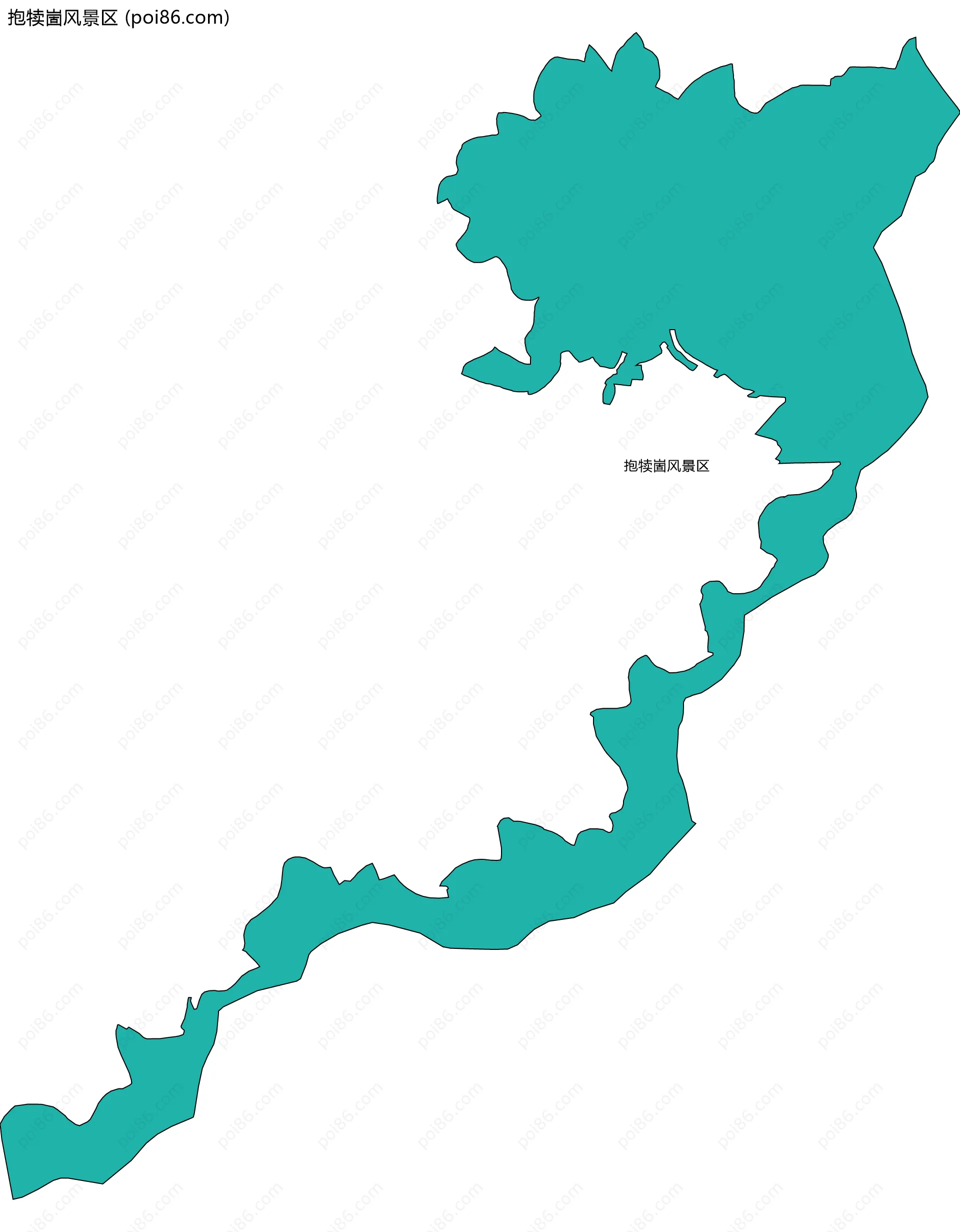 抱犊崮风景区边界地图