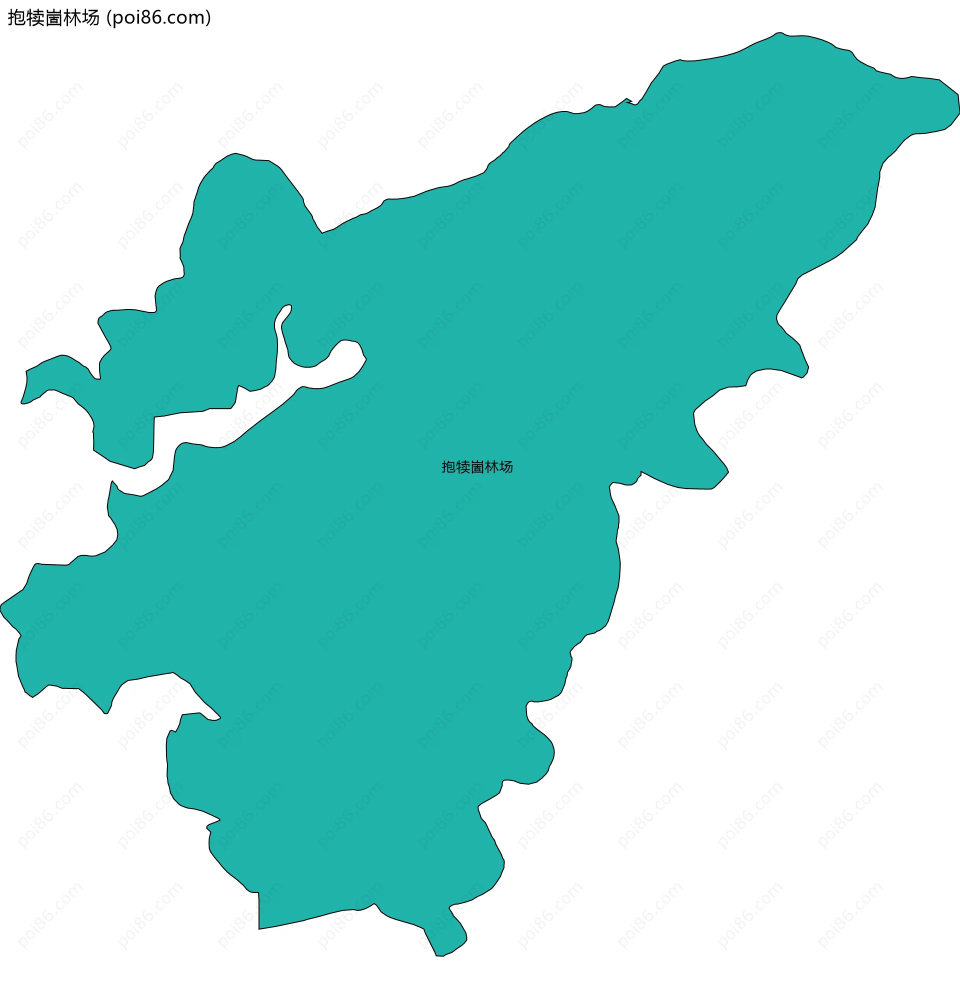 抱犊崮林场边界地图