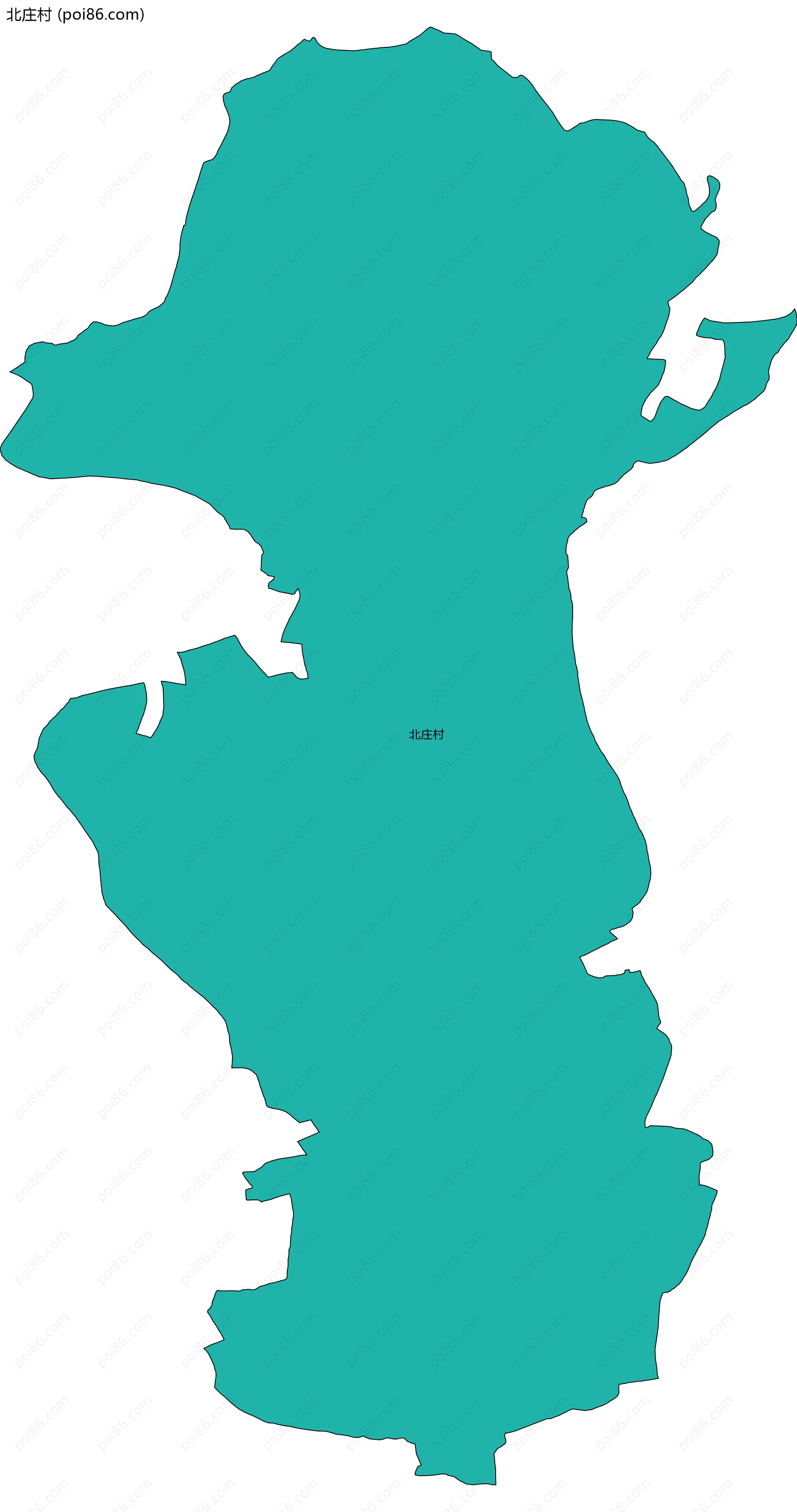 北庄村边界地图