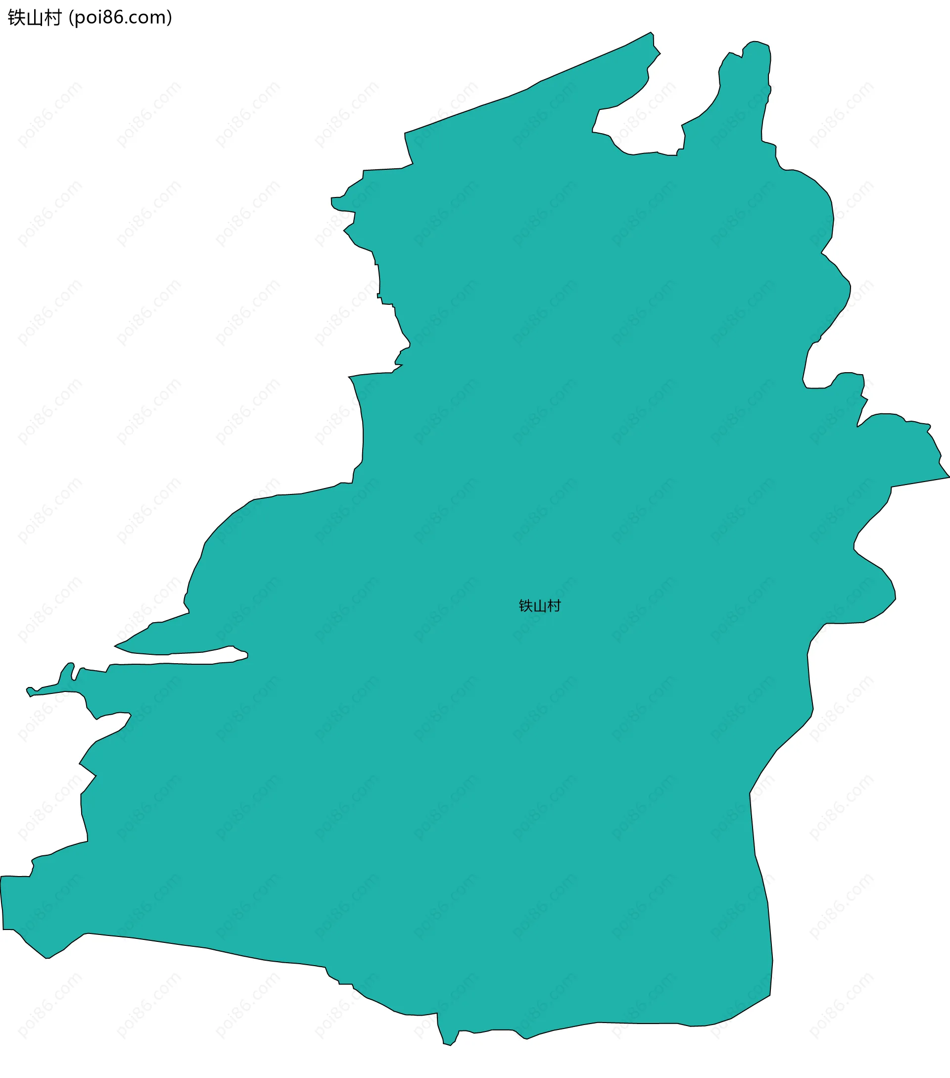铁山村边界地图
