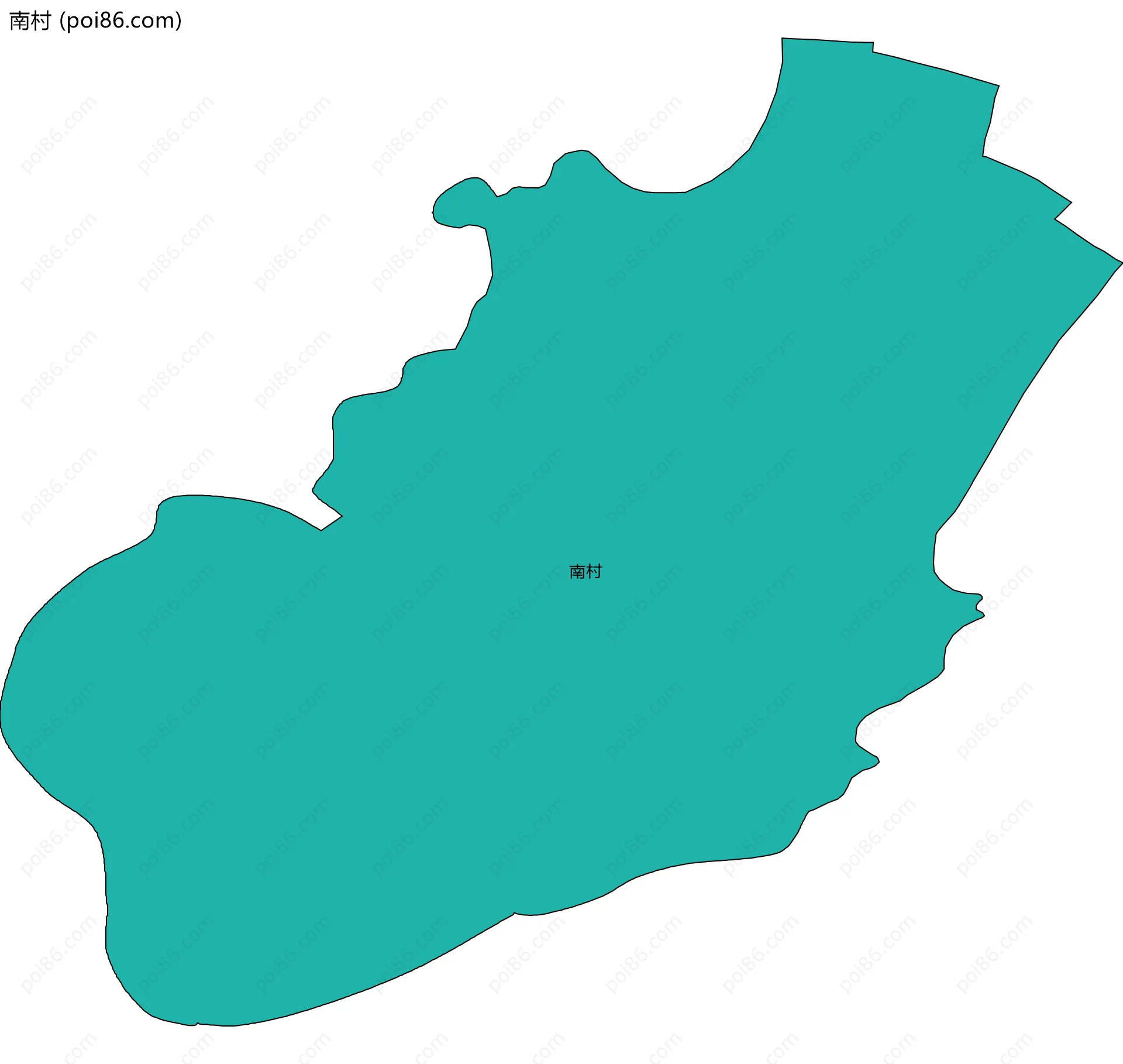 南村边界地图