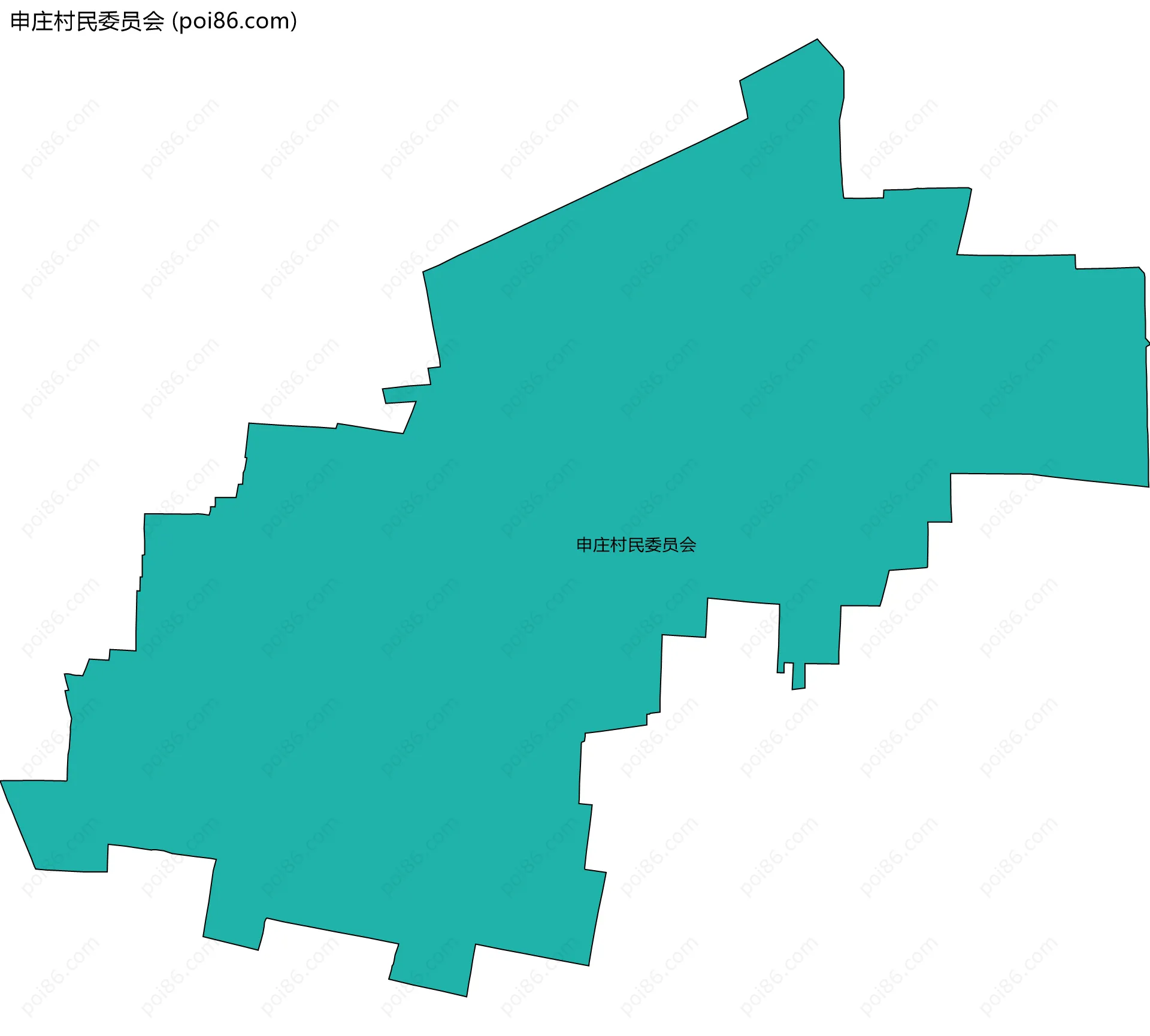 申庄村民委员会边界地图