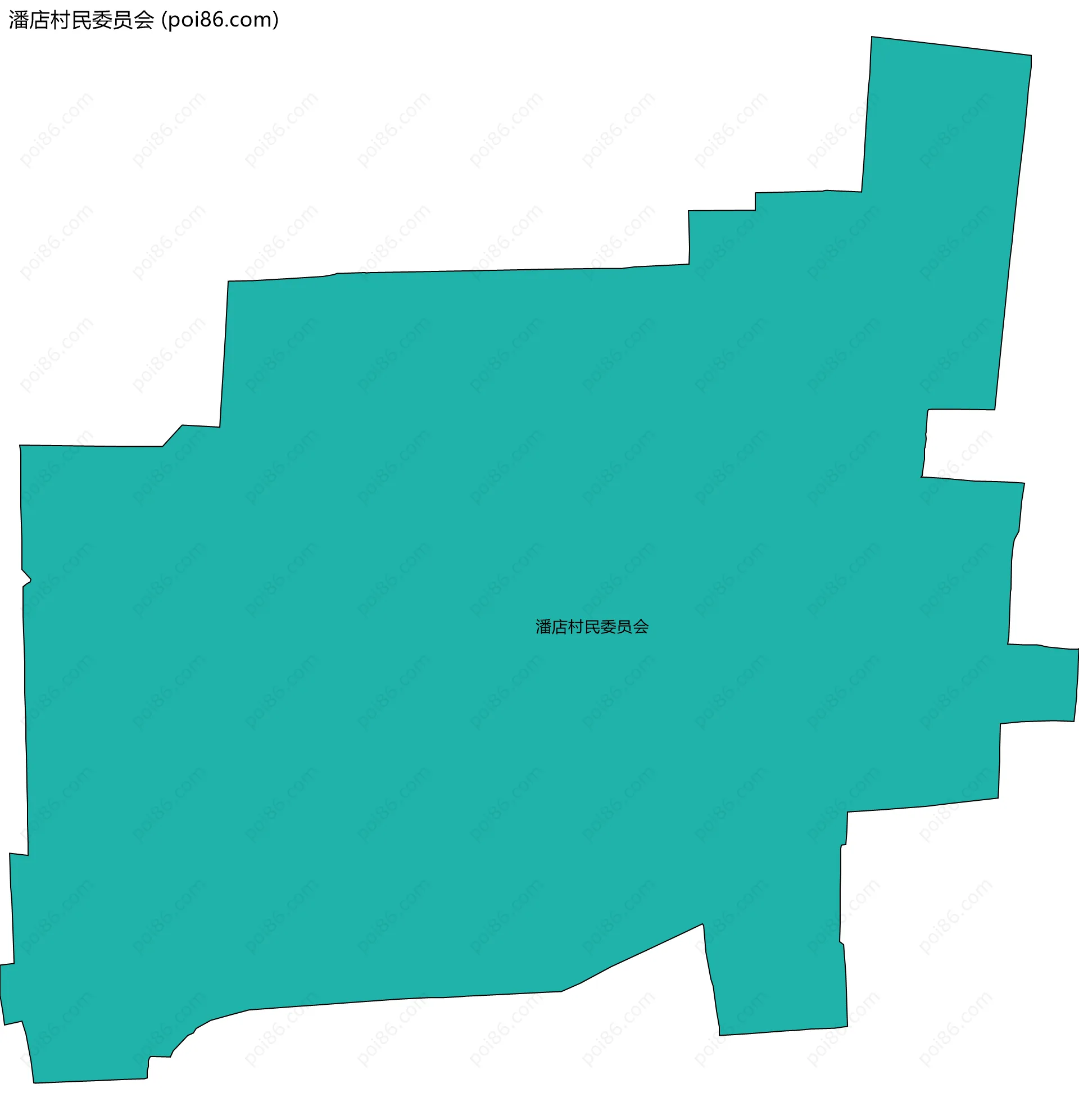 潘店村民委员会边界地图
