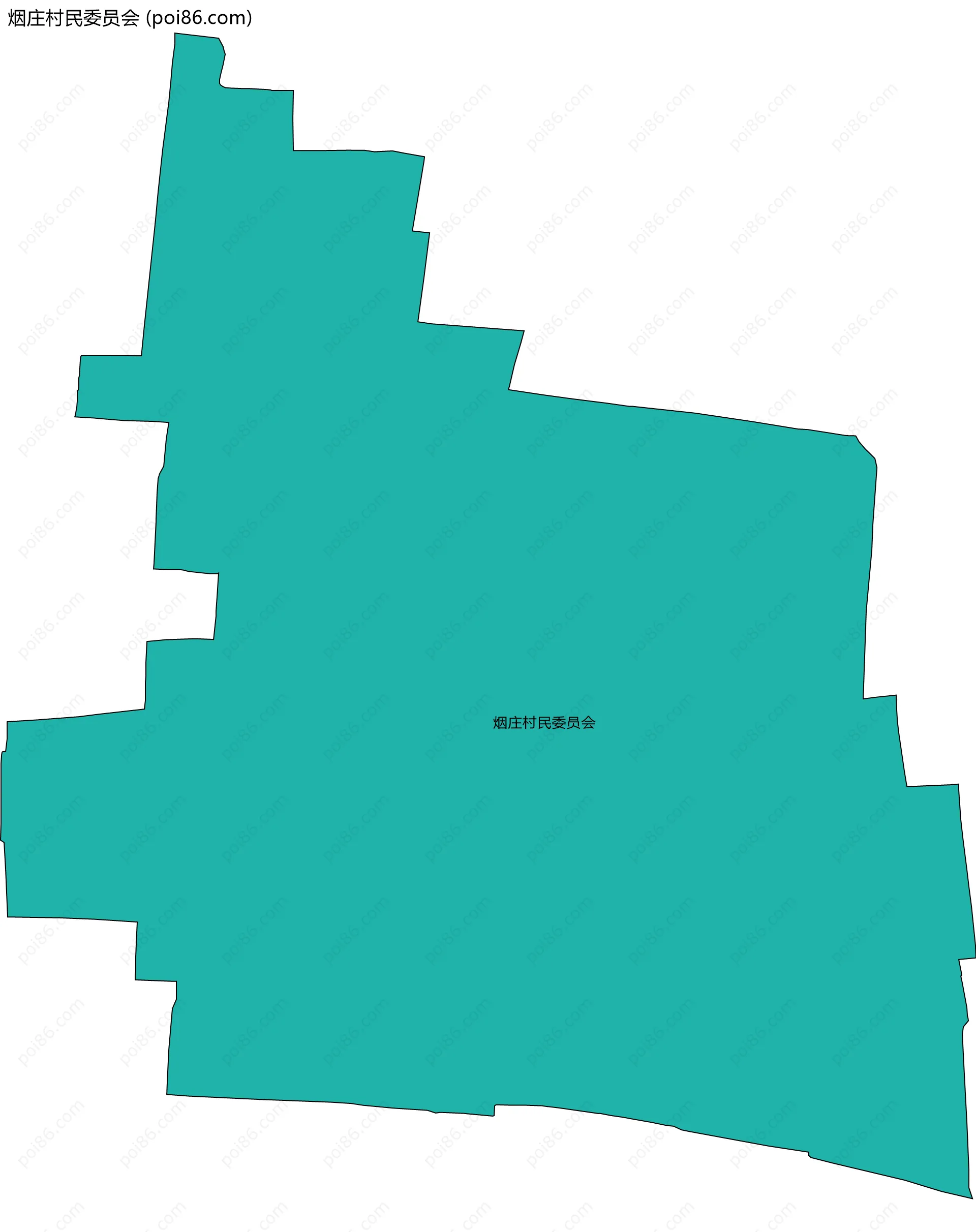 烟庄村民委员会边界地图
