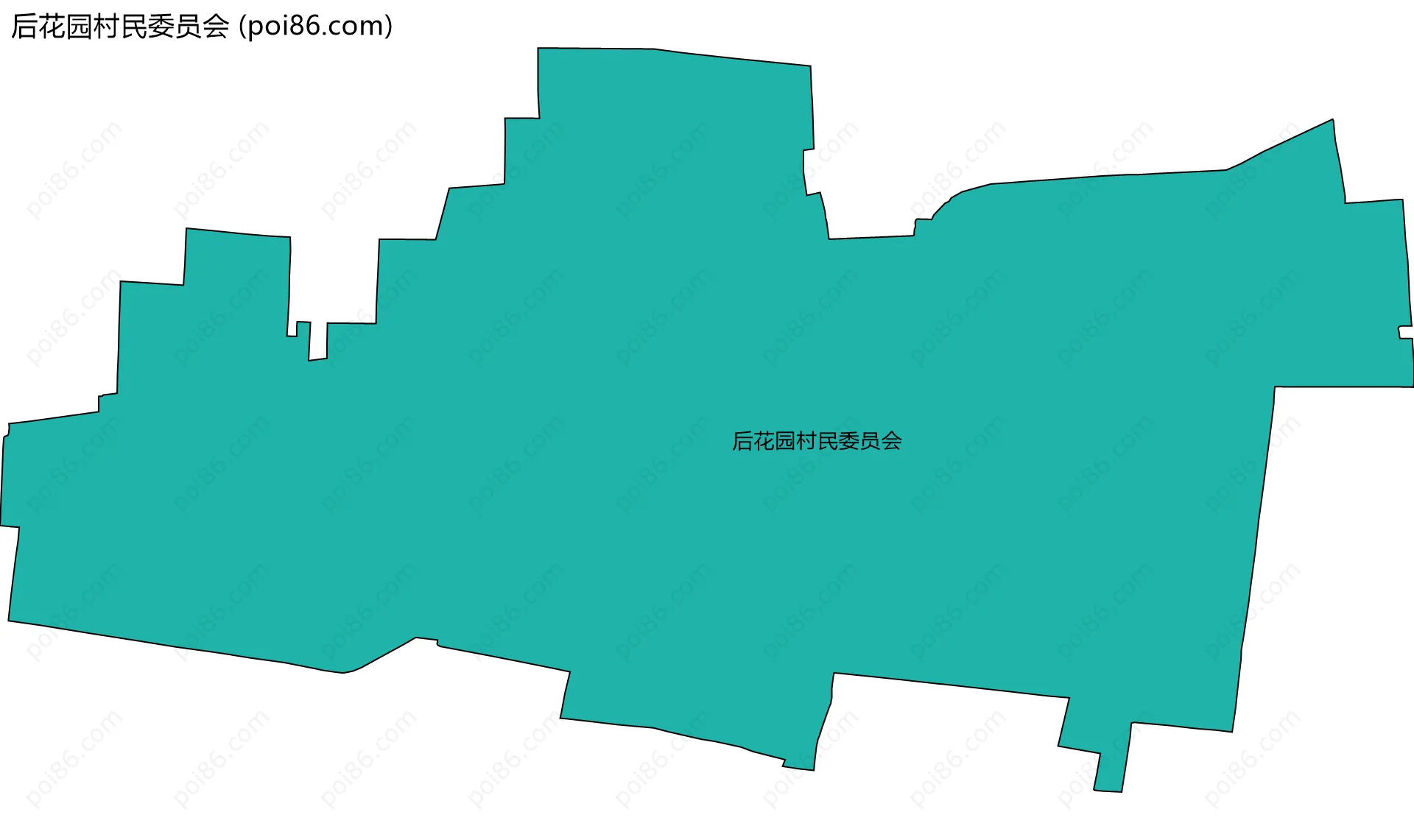 后花园村民委员会边界地图