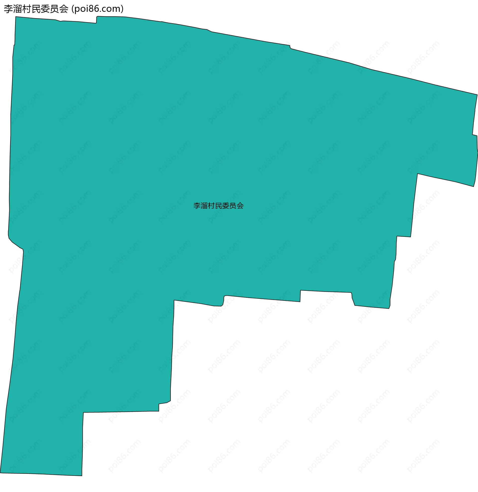 李溜村民委员会边界地图