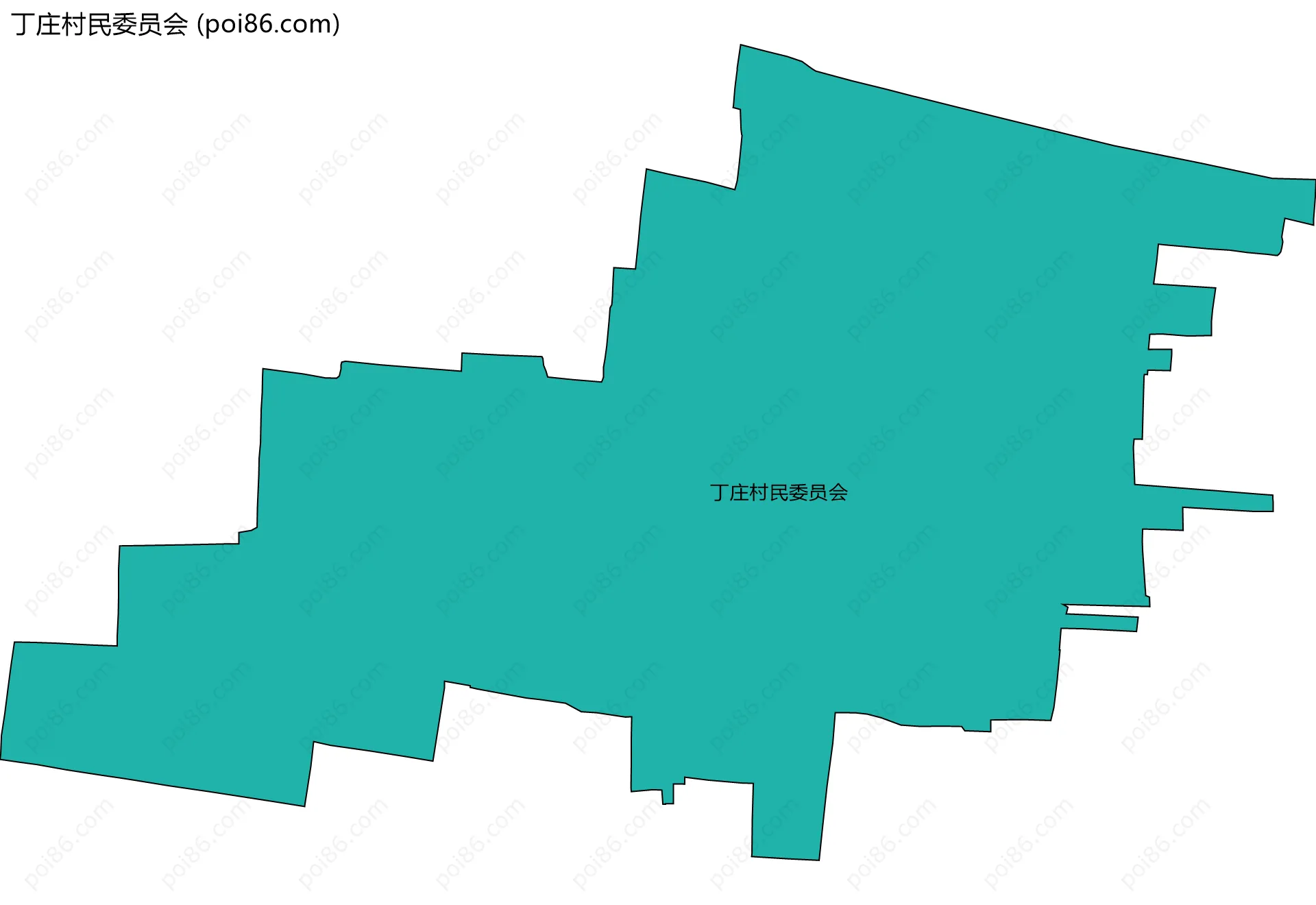 丁庄村民委员会边界地图