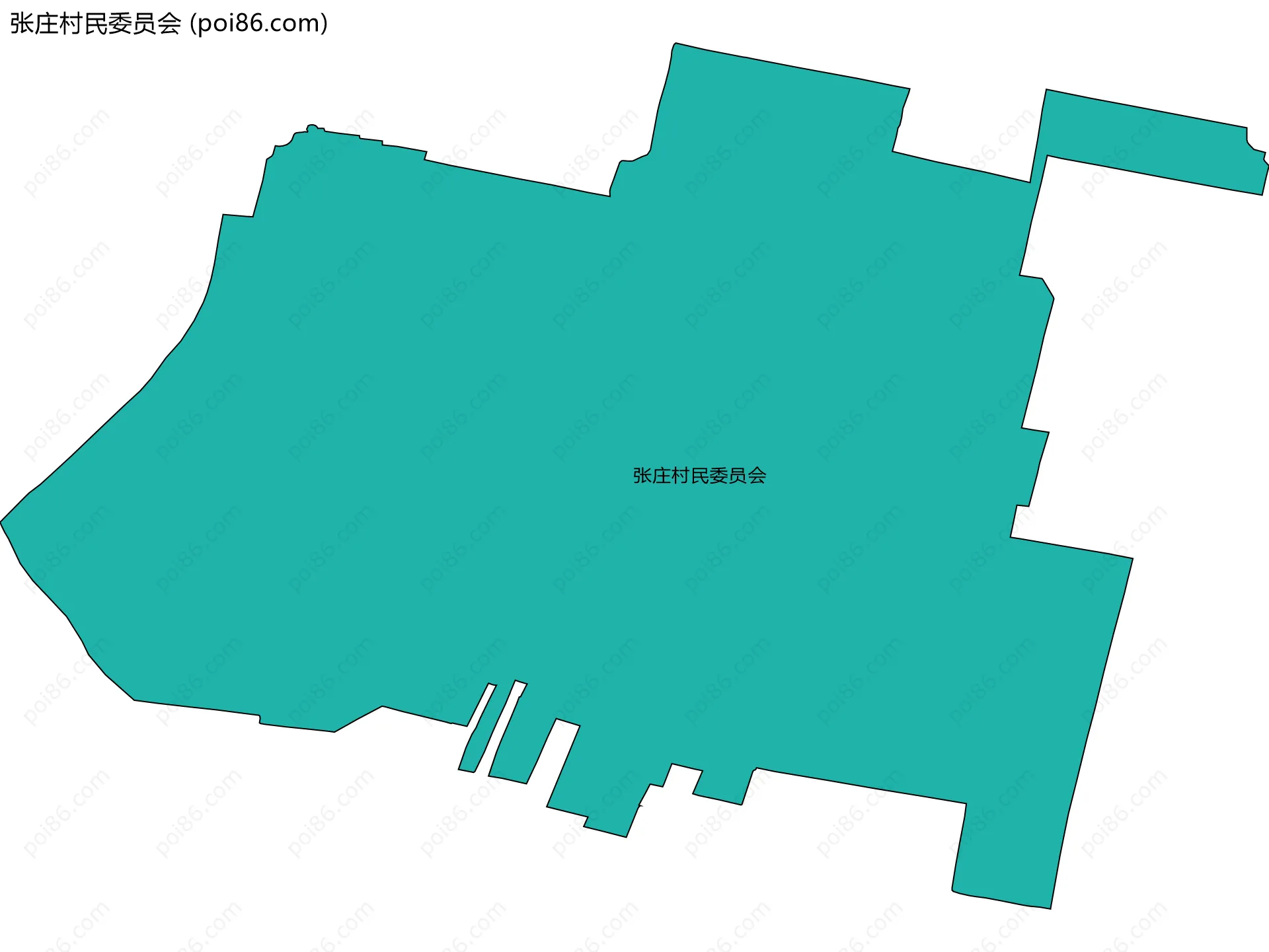 张庄村民委员会边界地图