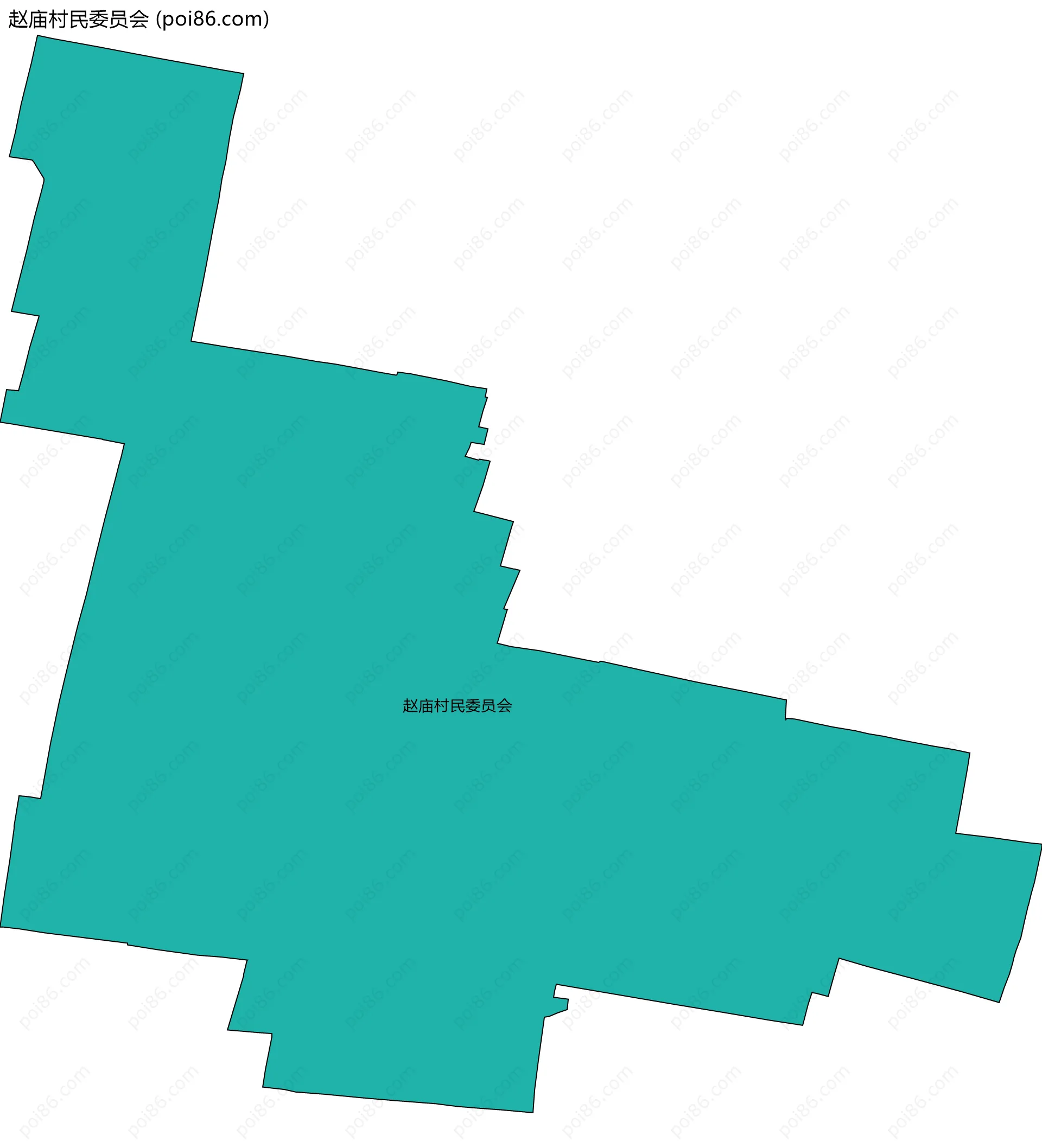 赵庙村民委员会边界地图