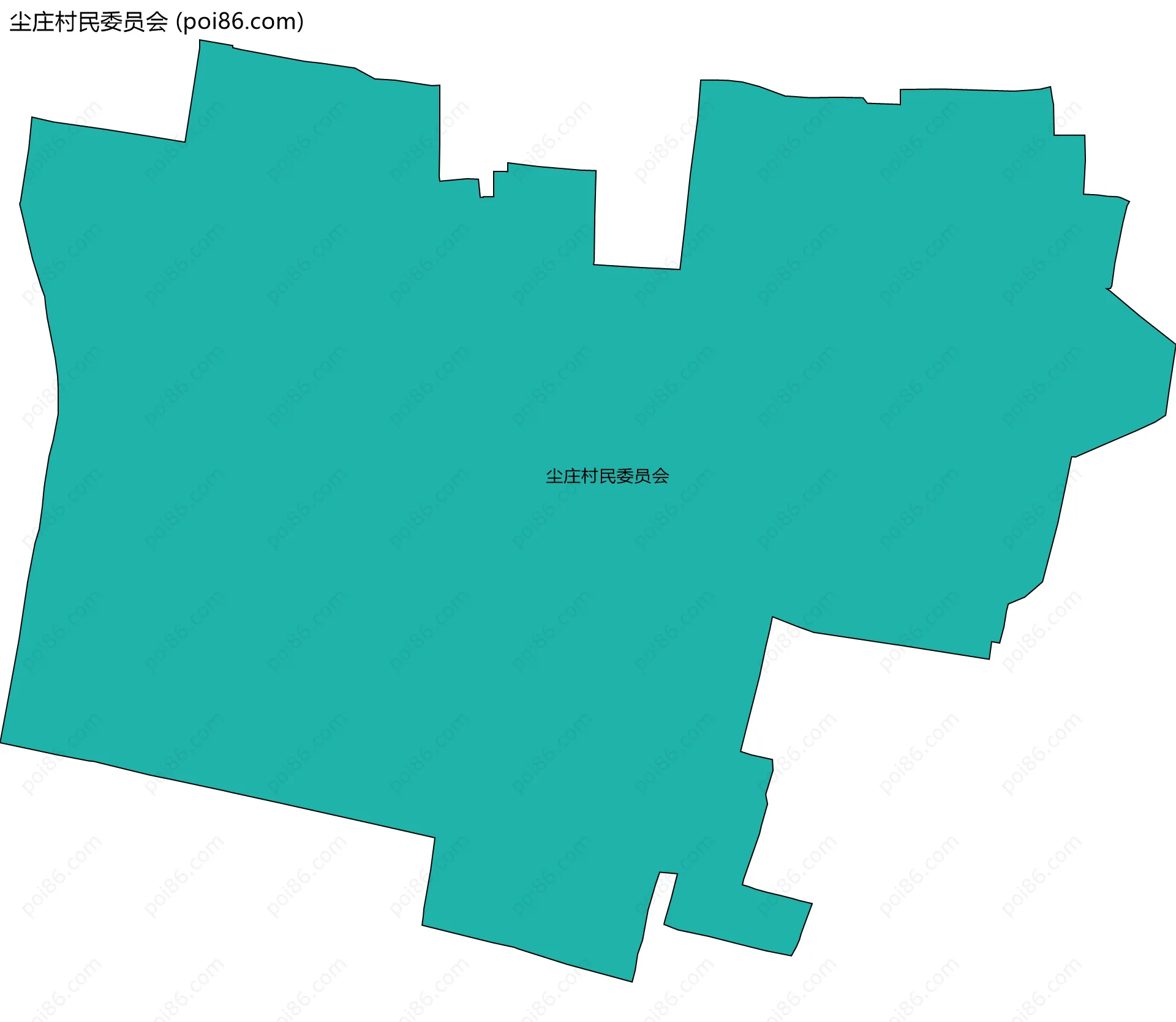 尘庄村民委员会边界地图
