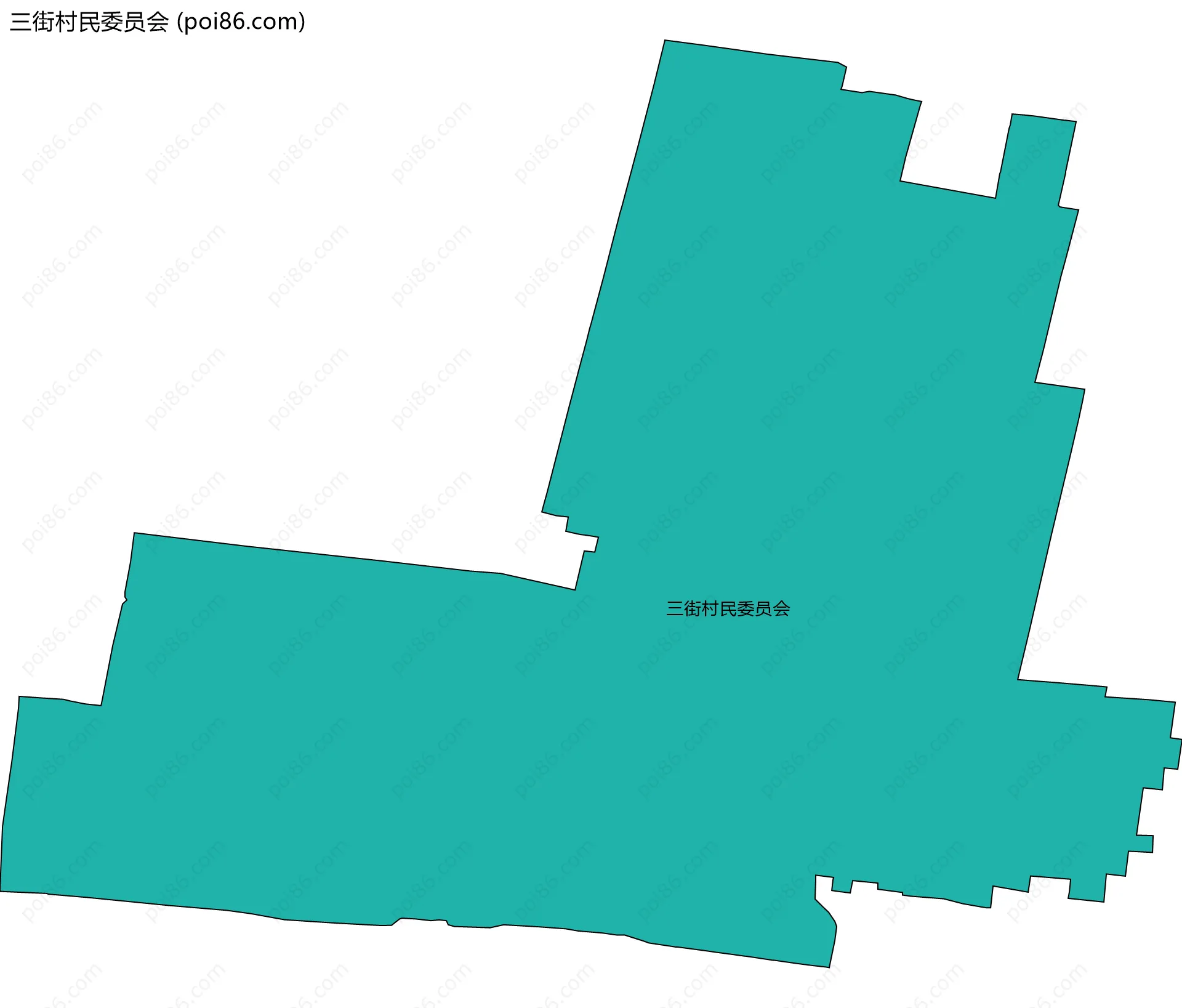 三街村民委员会边界地图