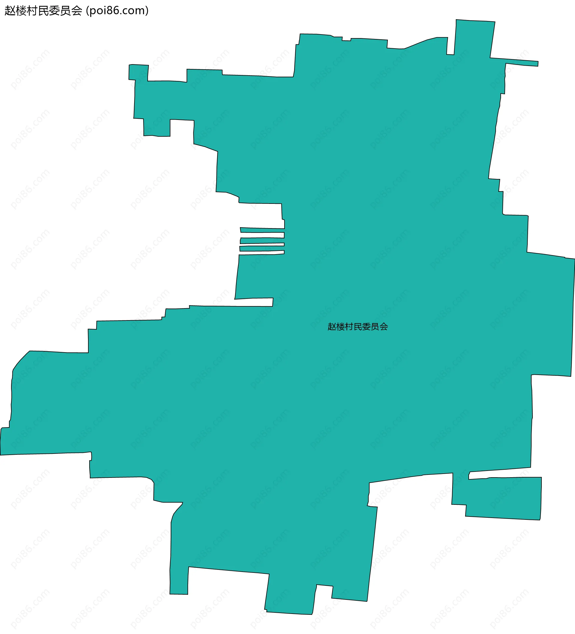 赵楼村民委员会边界地图