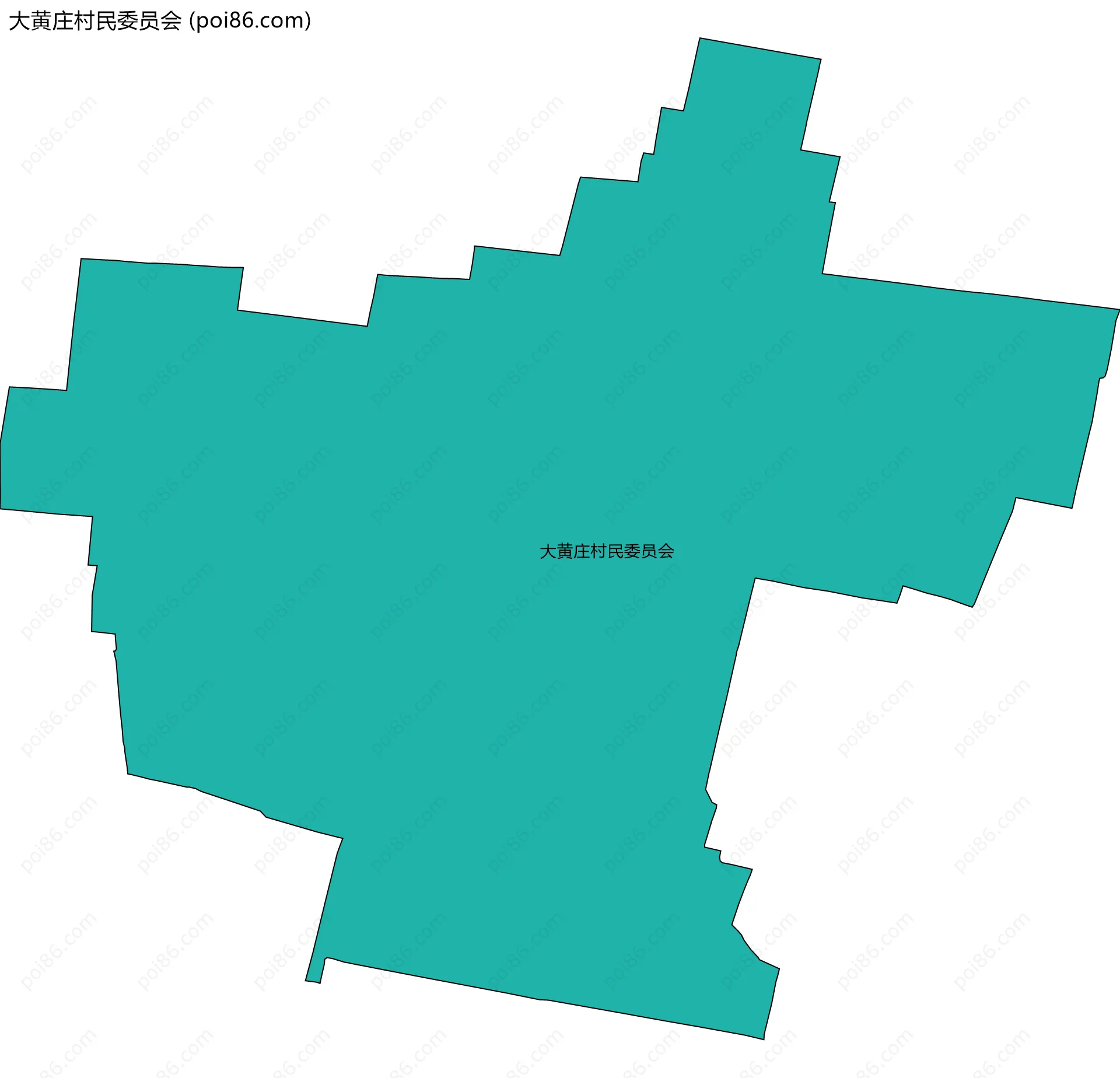 大黄庄村民委员会边界地图