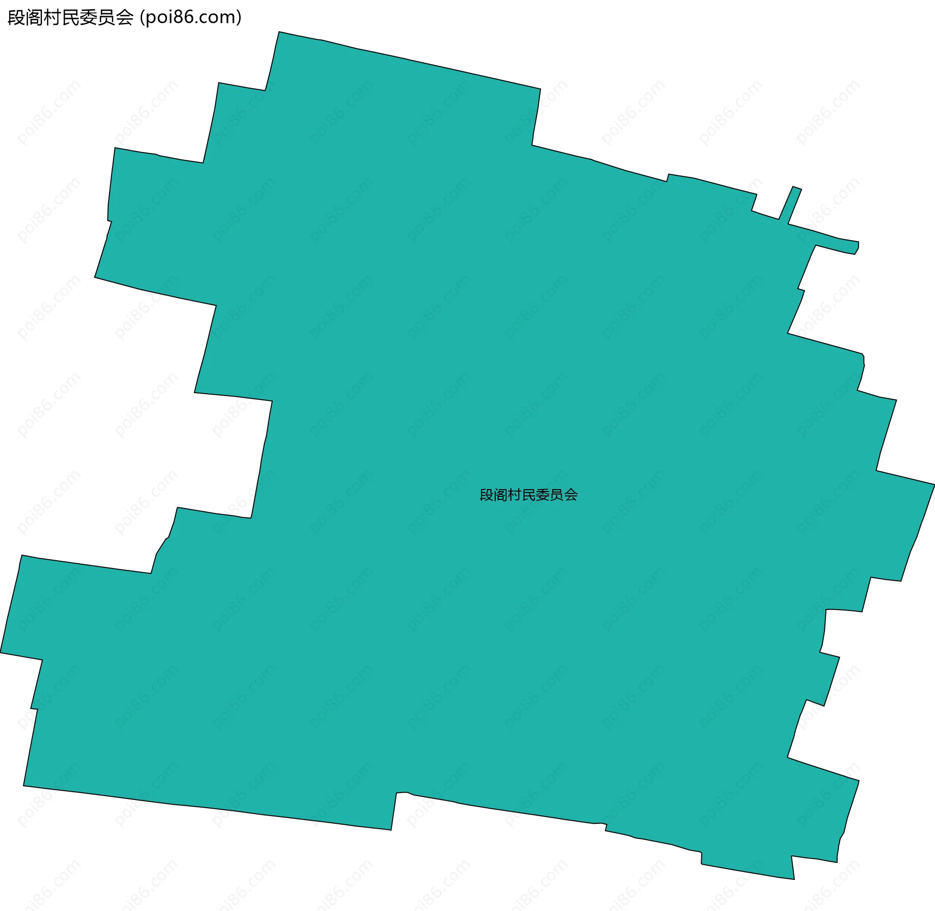 段阁村民委员会边界地图