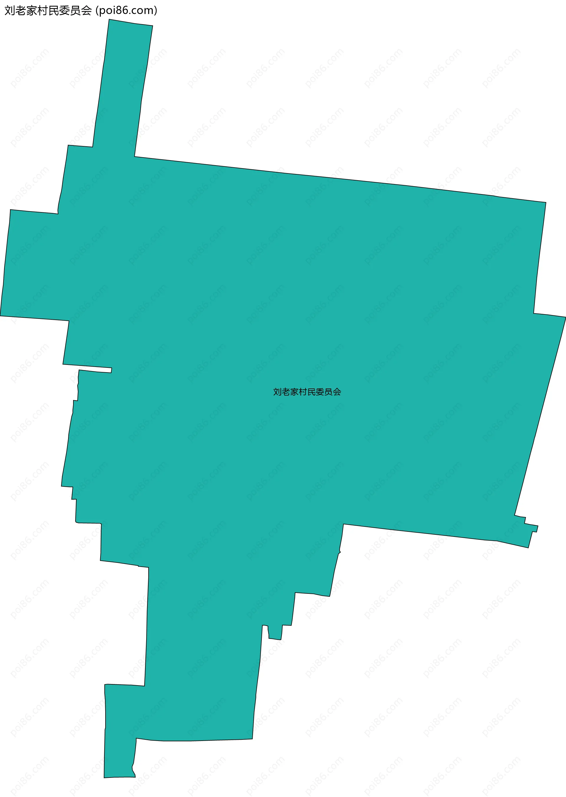 刘老家村民委员会边界地图