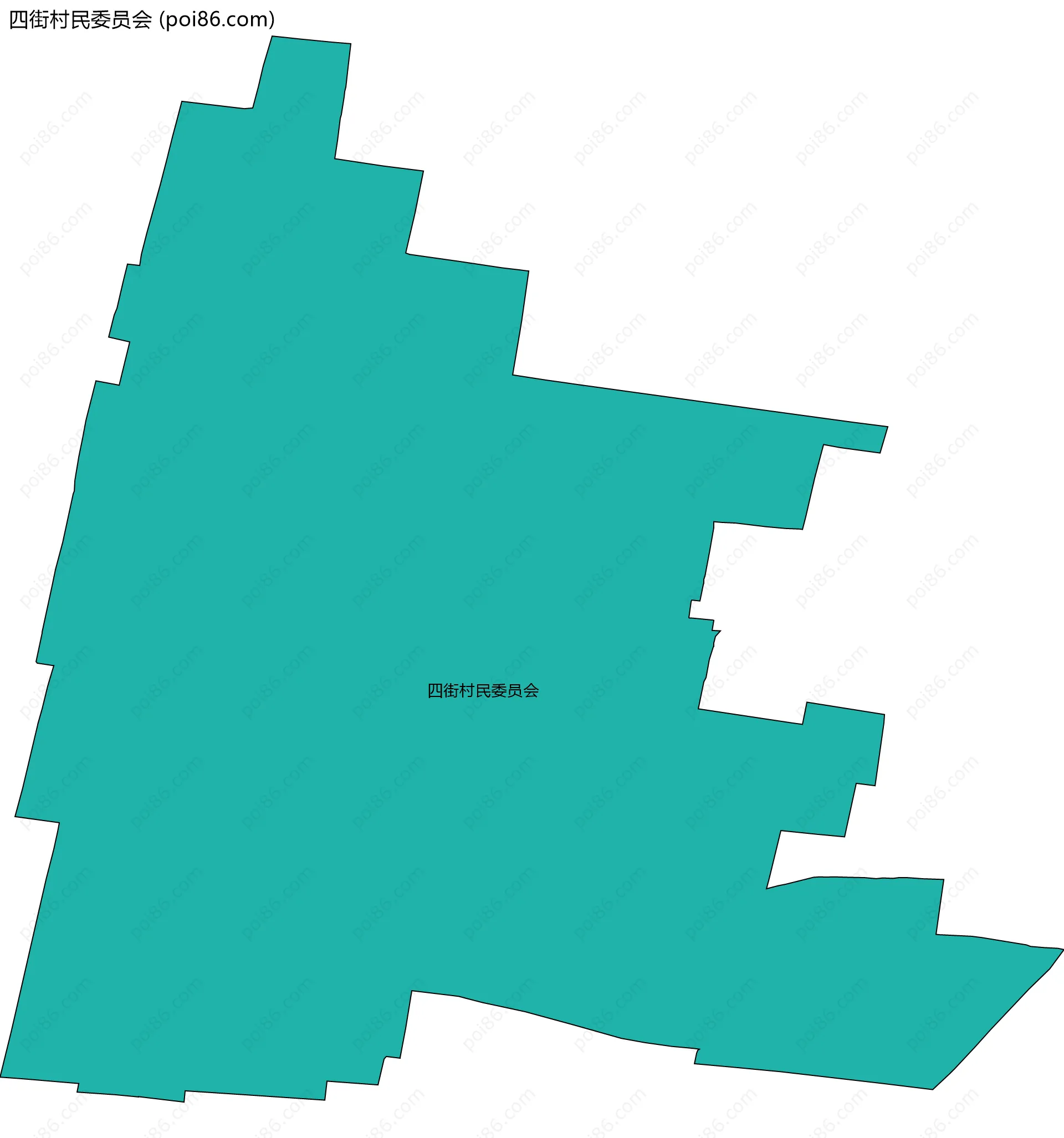 四街村民委员会边界地图
