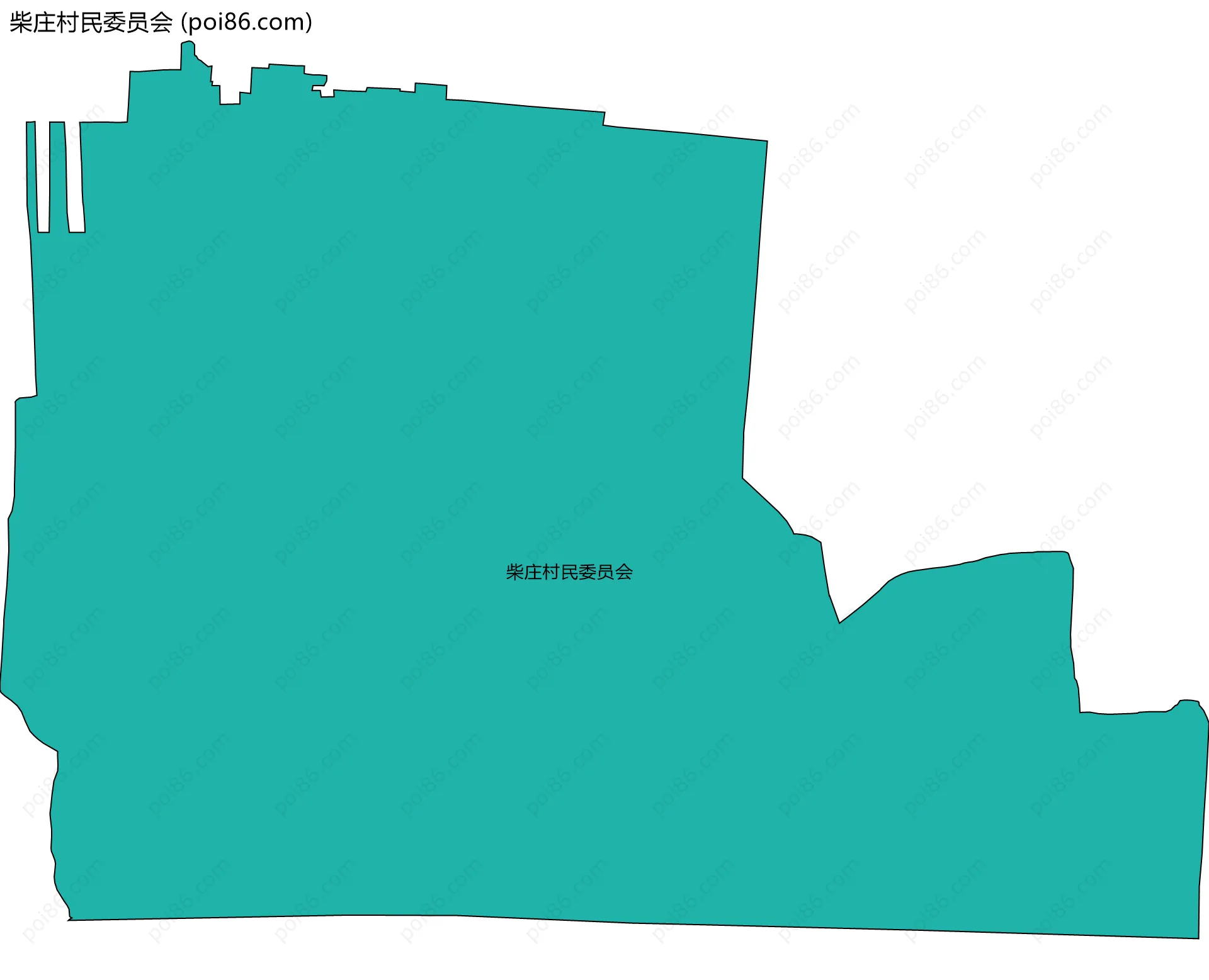 柴庄村民委员会边界地图