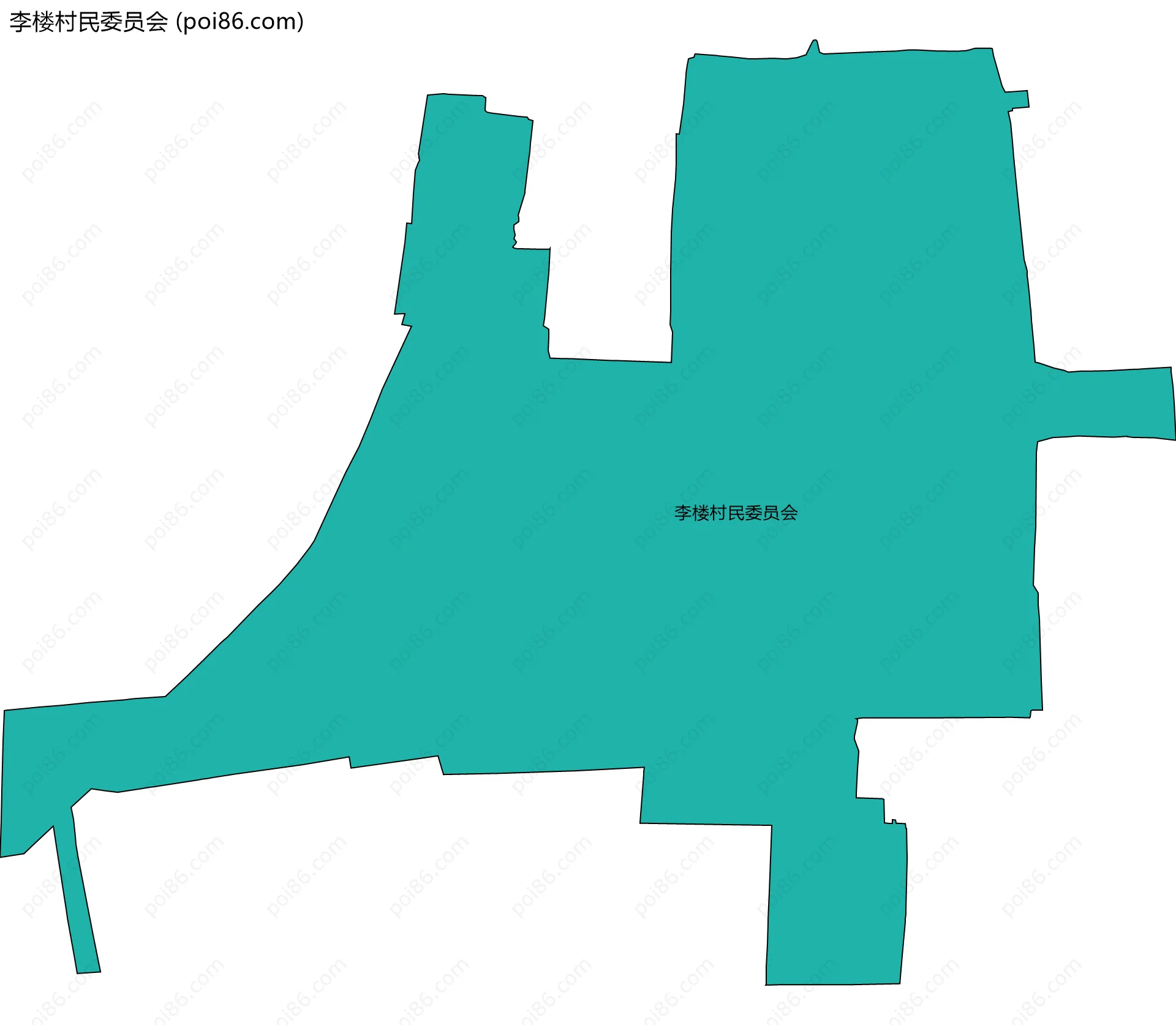 李楼村民委员会边界地图