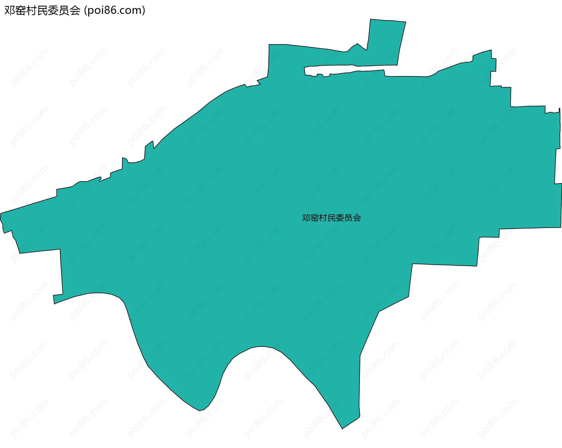 邓窑村民委员会边界地图