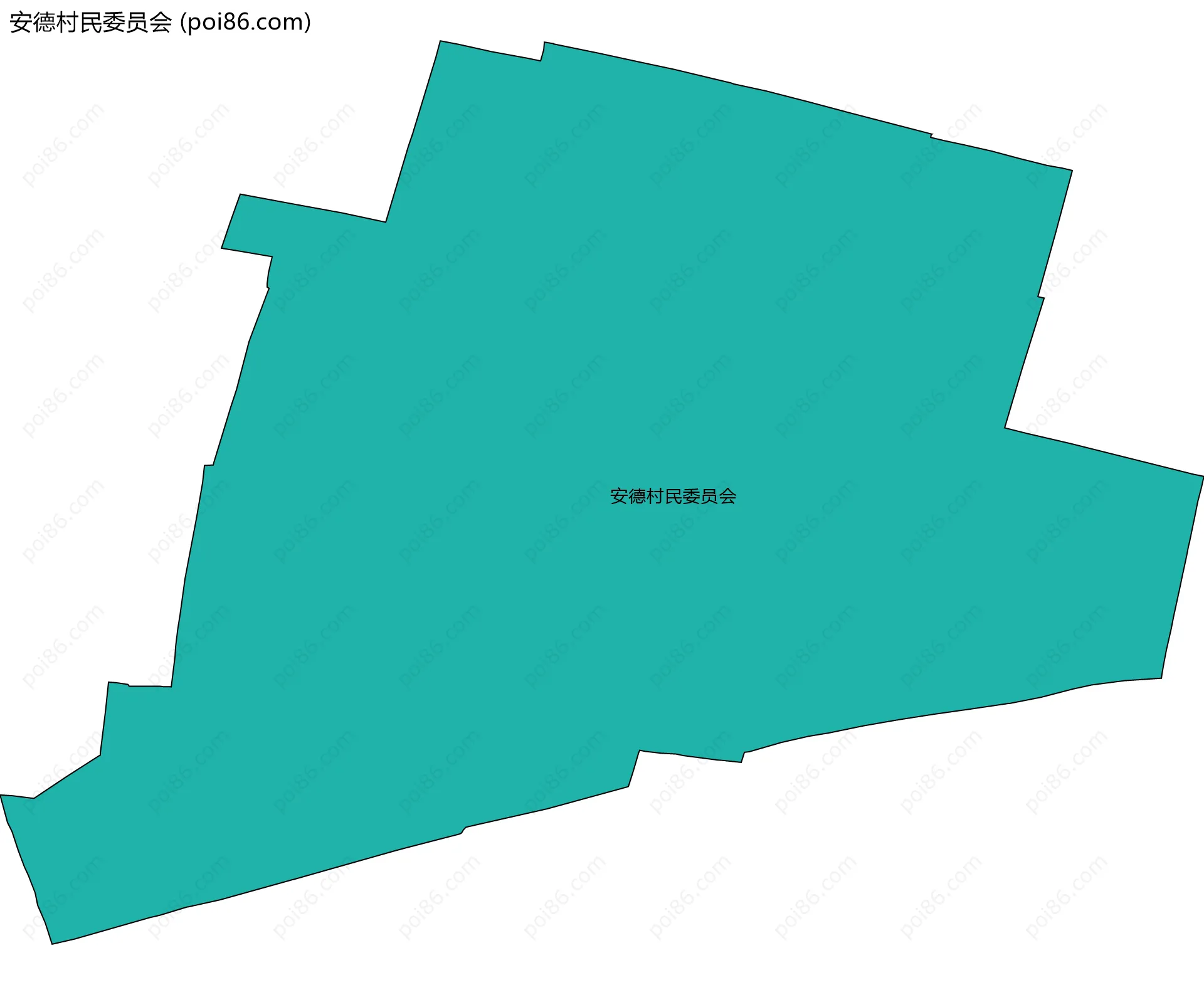 安德村民委员会边界地图