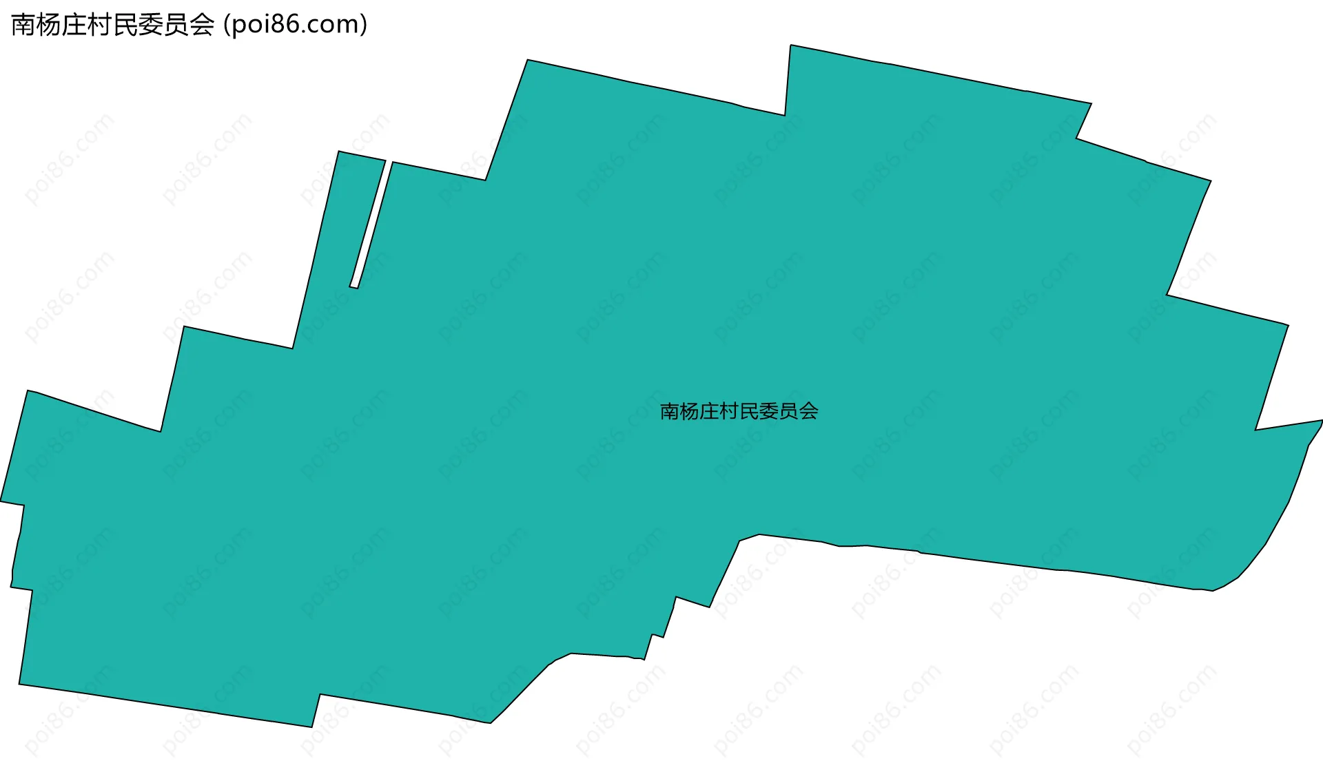 南杨庄村民委员会边界地图