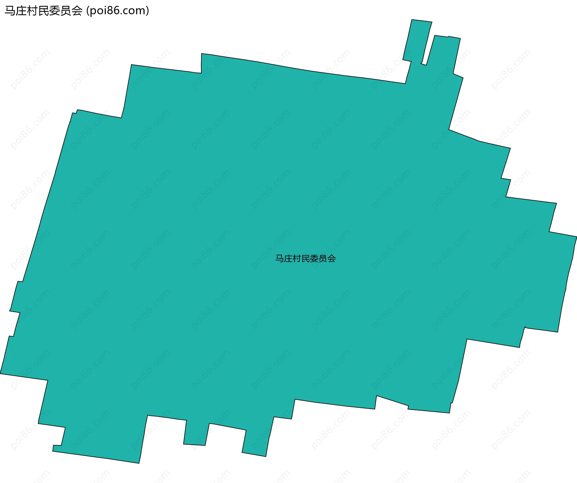 马庄村民委员会边界地图