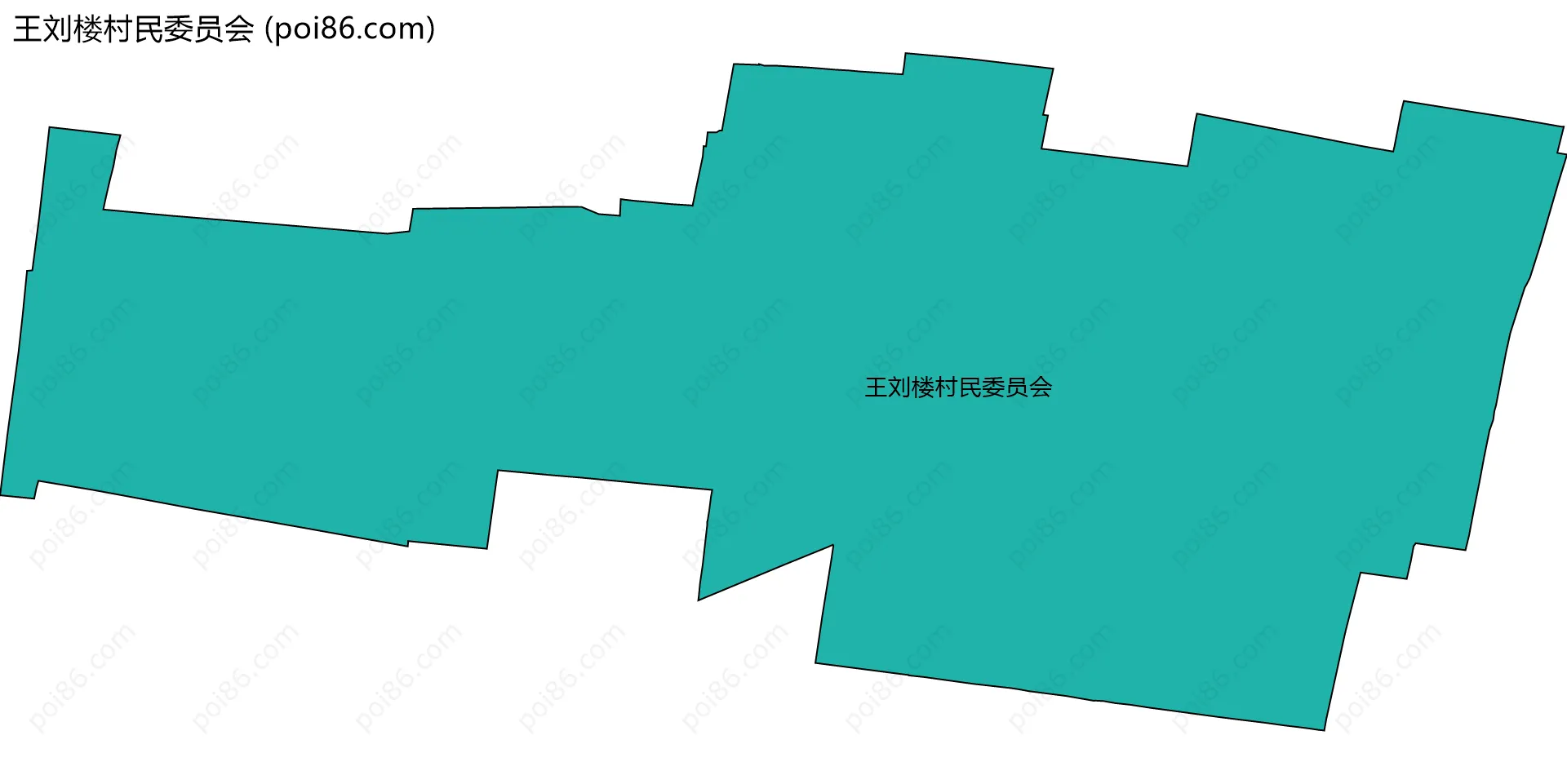 王刘楼村民委员会边界地图
