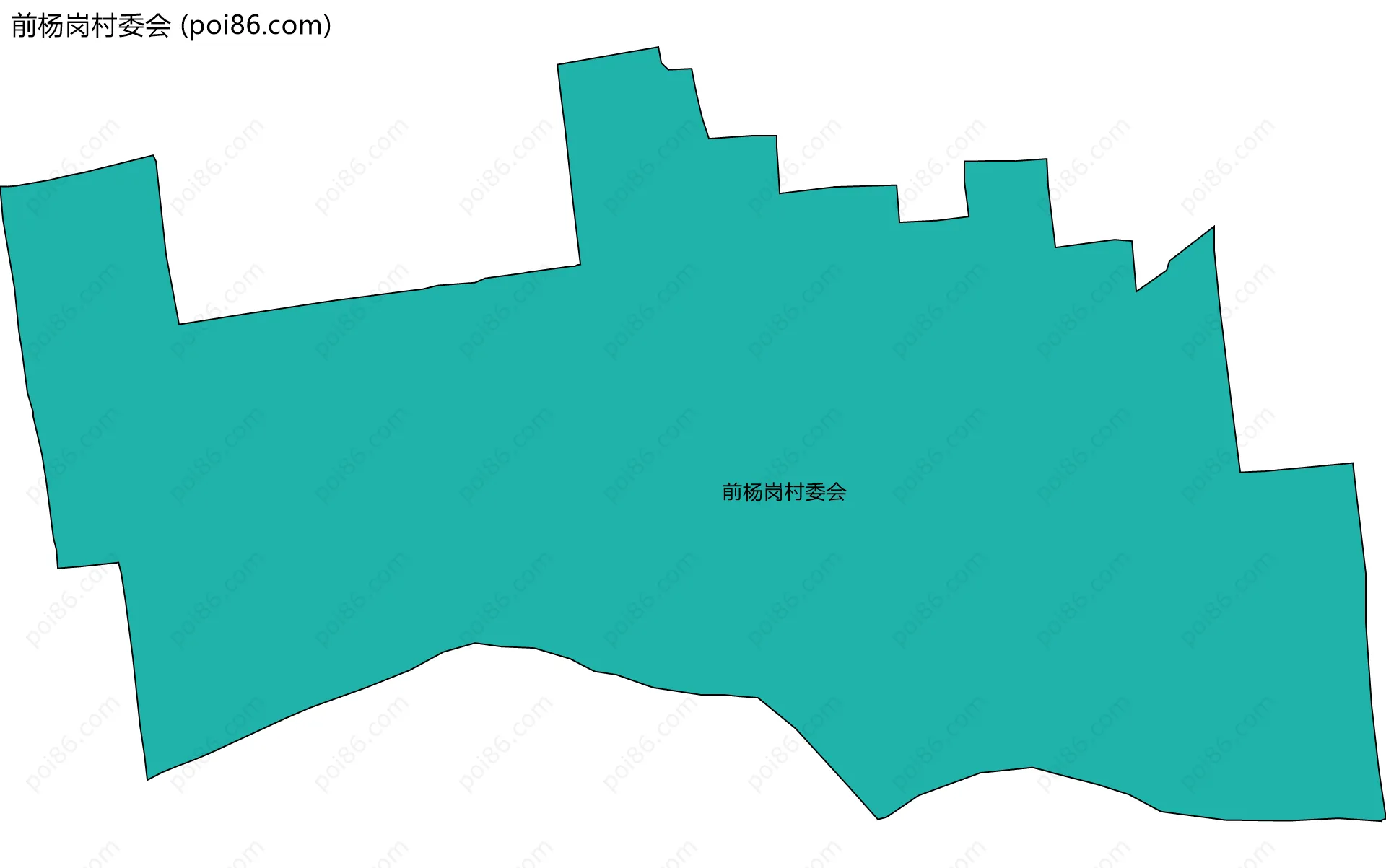 前杨岗村委会边界地图